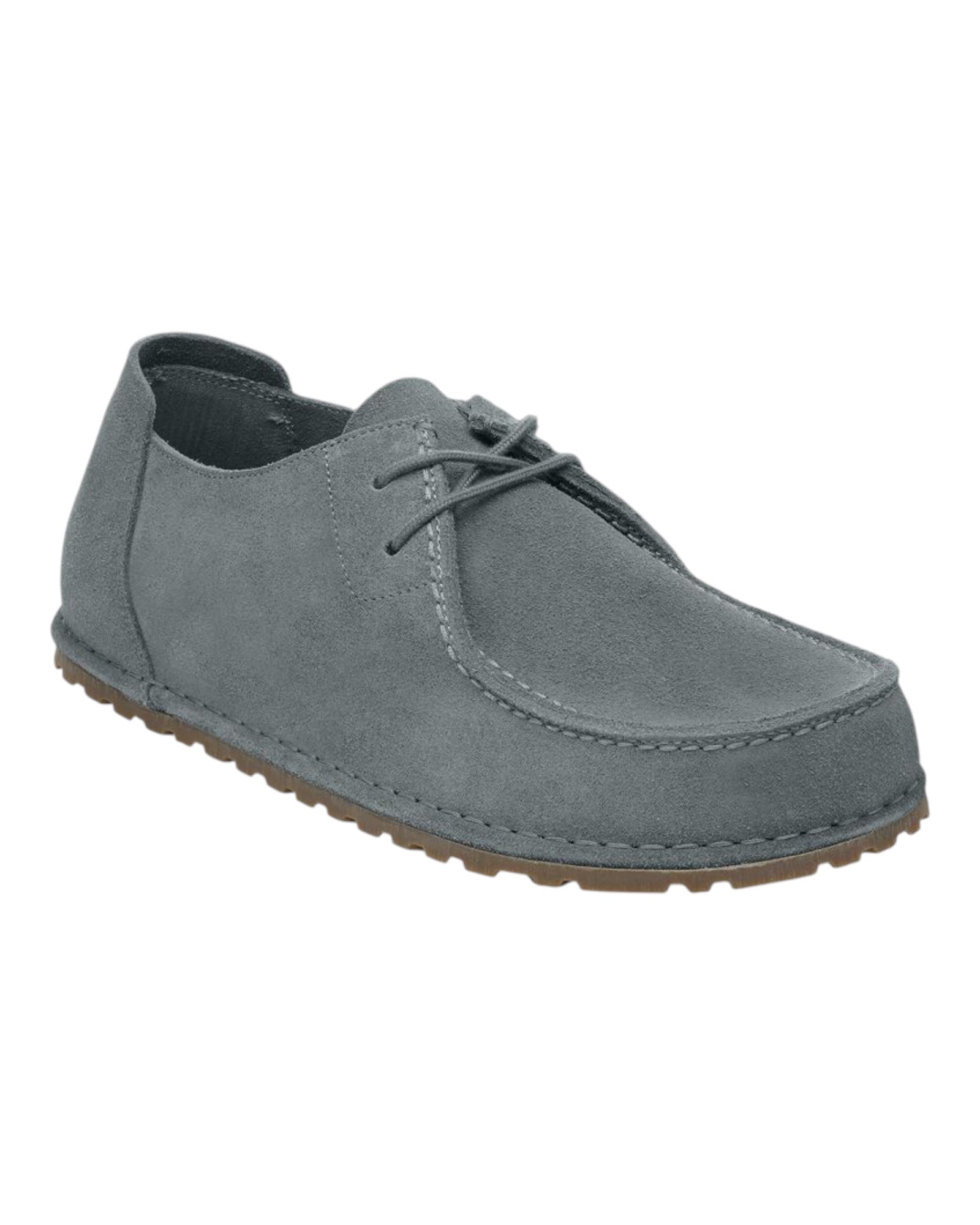 Scarpe In Pelle Scamosciata Basalt Grey Utti Lace 1030035 Birkenstock