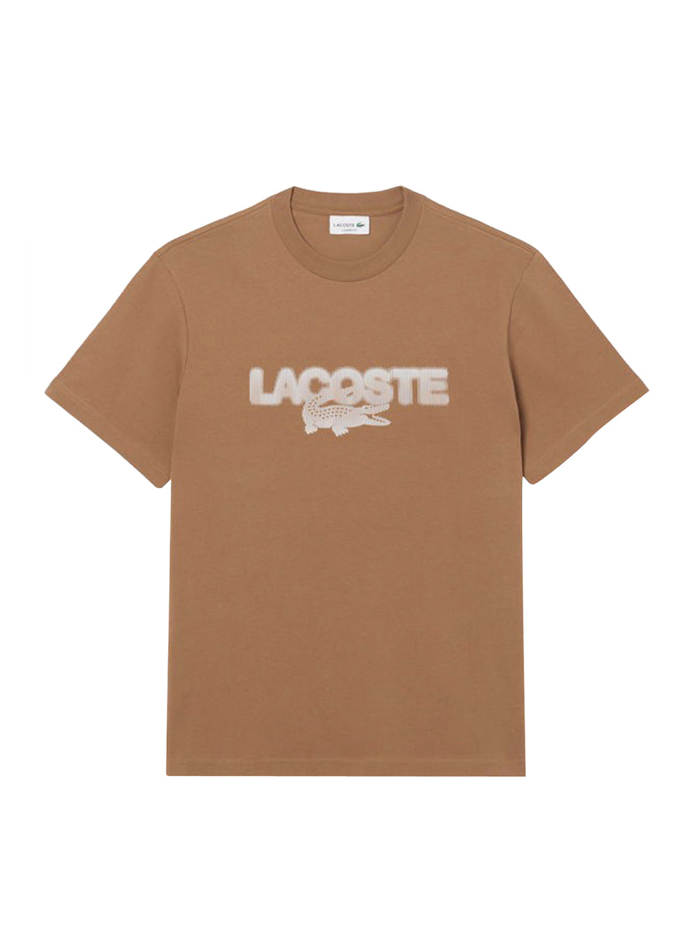 T-Shirt Uomo Marrone Stampata Jersey di Cotone Lacoste TH9673-00-SIX