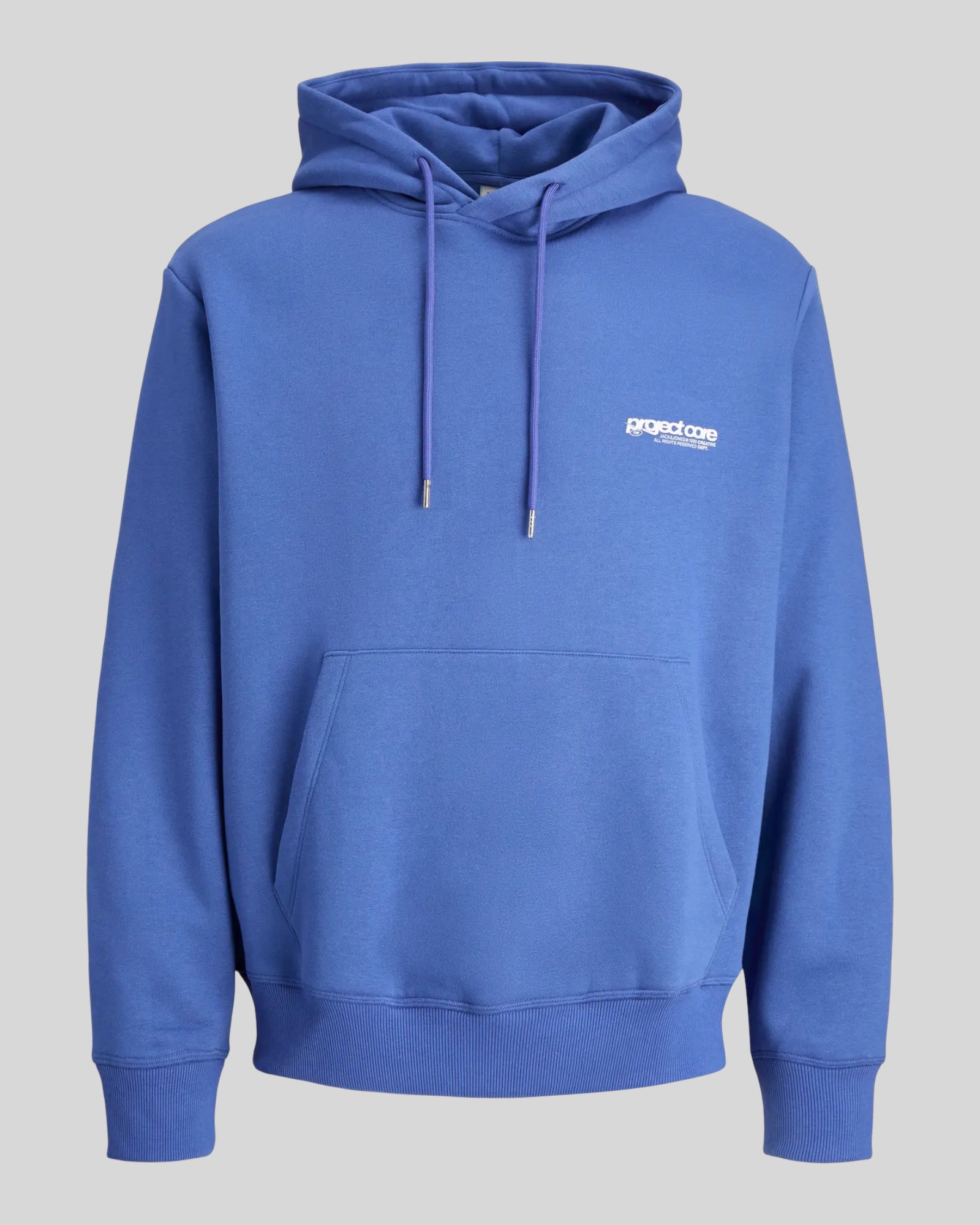Felpa Con Cappuccio Jcounion Print Sweat Hoodie Beacoup Blue 12273915 Jack & Jones
