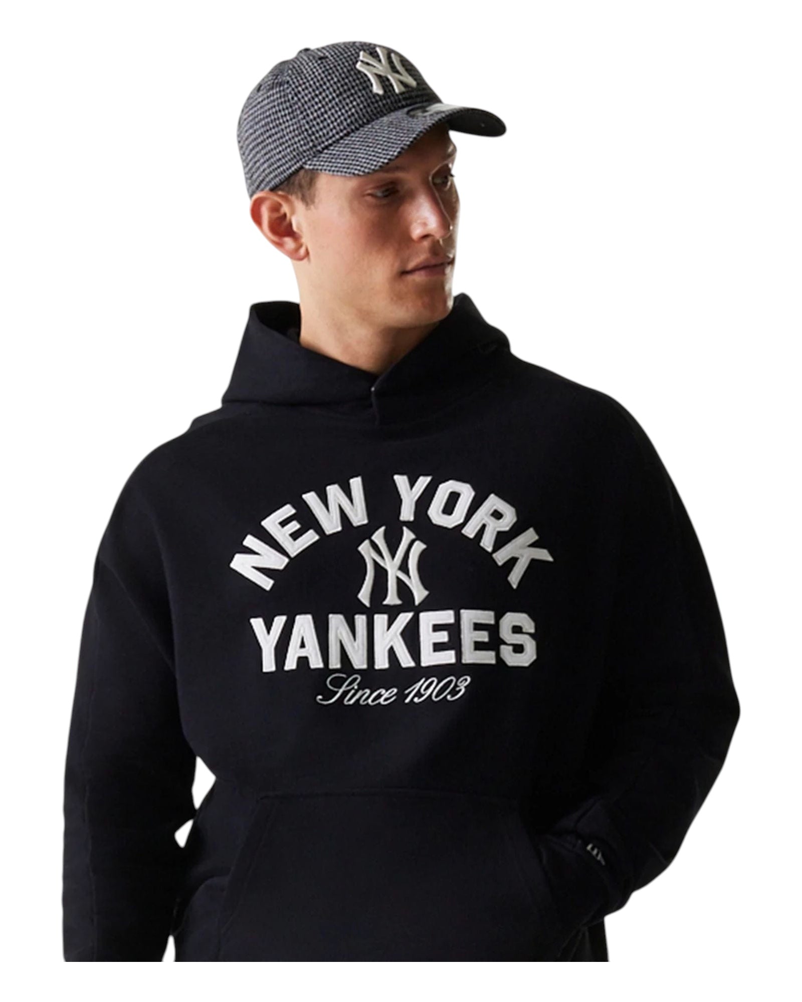 Felpa Con Cappuccio Oversize New York Yankees MLB Heritage Nera 60684323 New Era