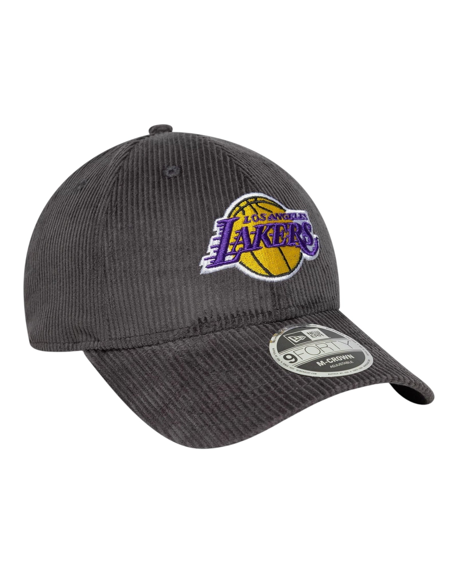 Cappello Con Visiera MLB Cord LA Lakers Dark Grey 9Forty 60691055 New Era