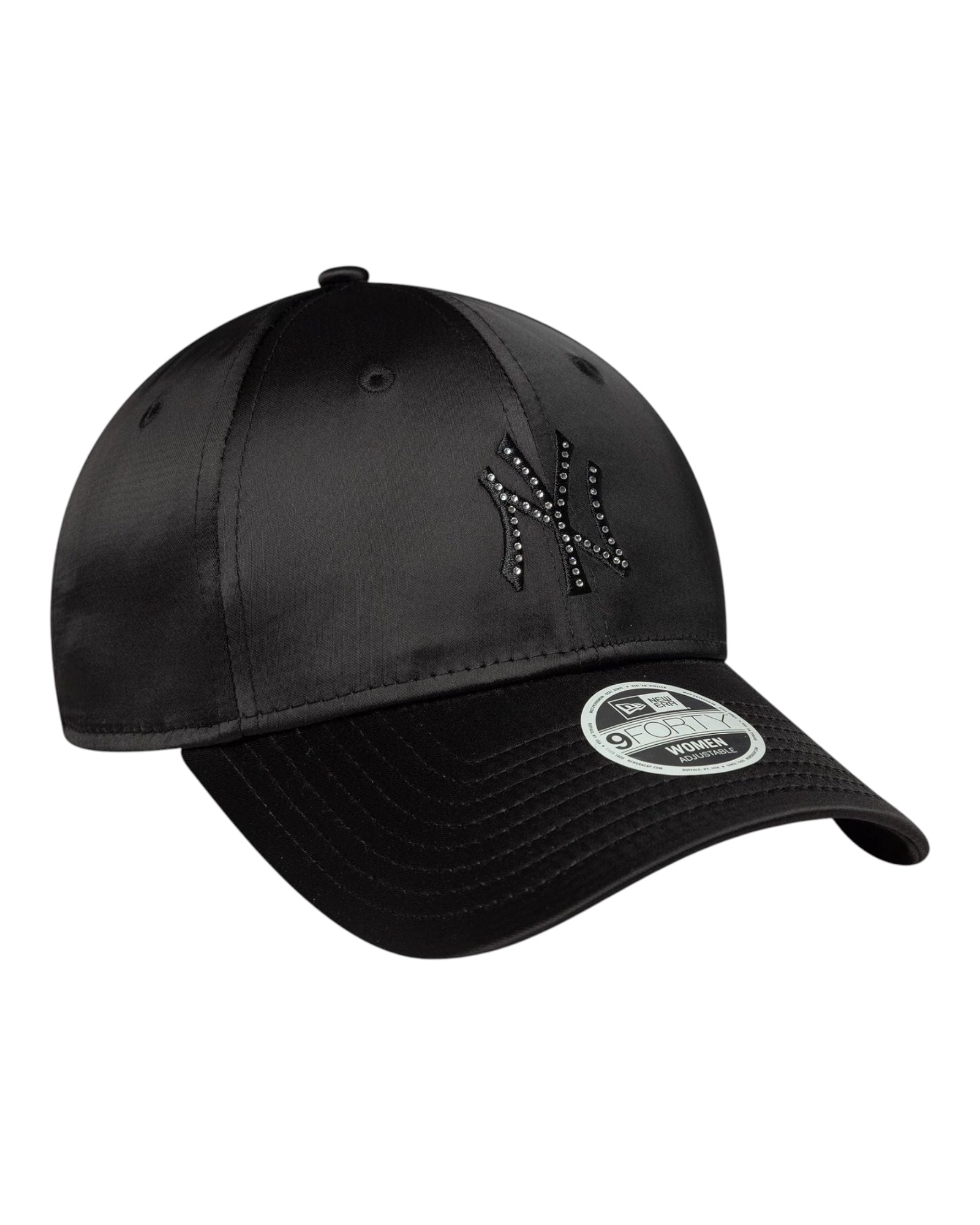 Cappello Con Visiera MLB Satin Rhinestone New York Yankees Nero 9Forty 60691310 New Era