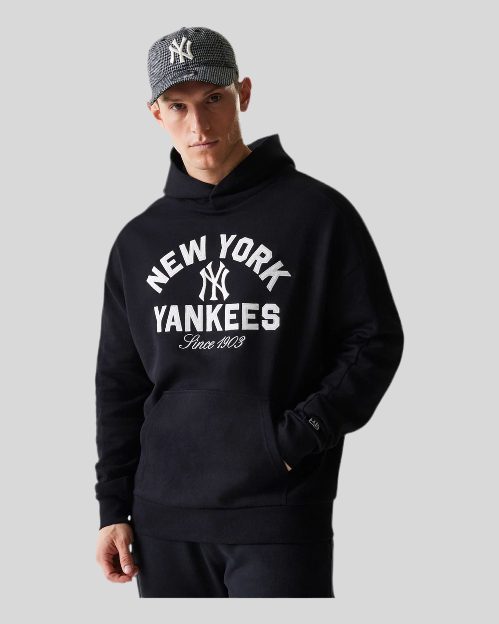 Felpa Con Cappuccio Oversize New York Yankees MLB Heritage Nera 60684323 New Era