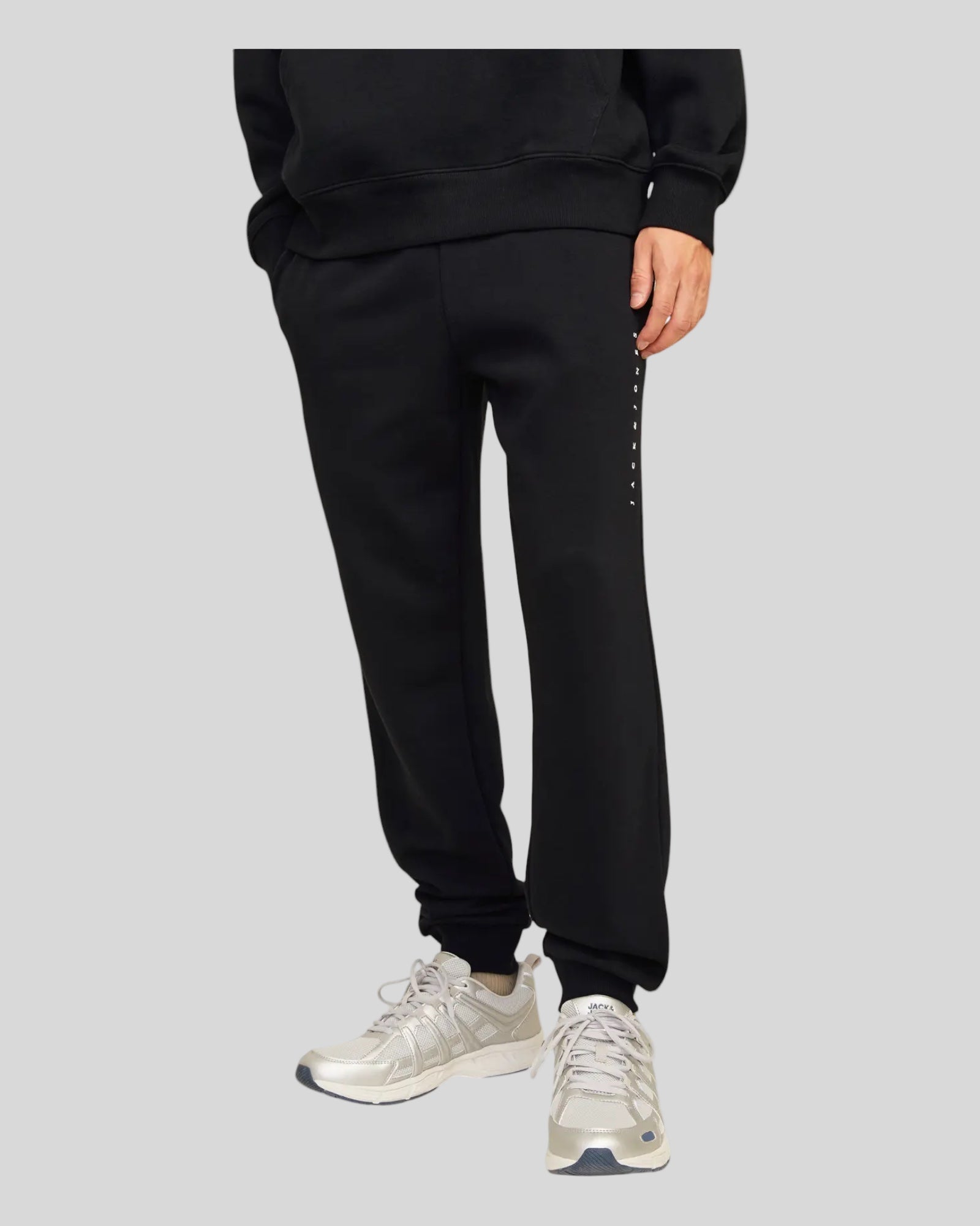 Pantalone Tuta Jjgordon Star Sweat Nero 12248838 Jack & Jones