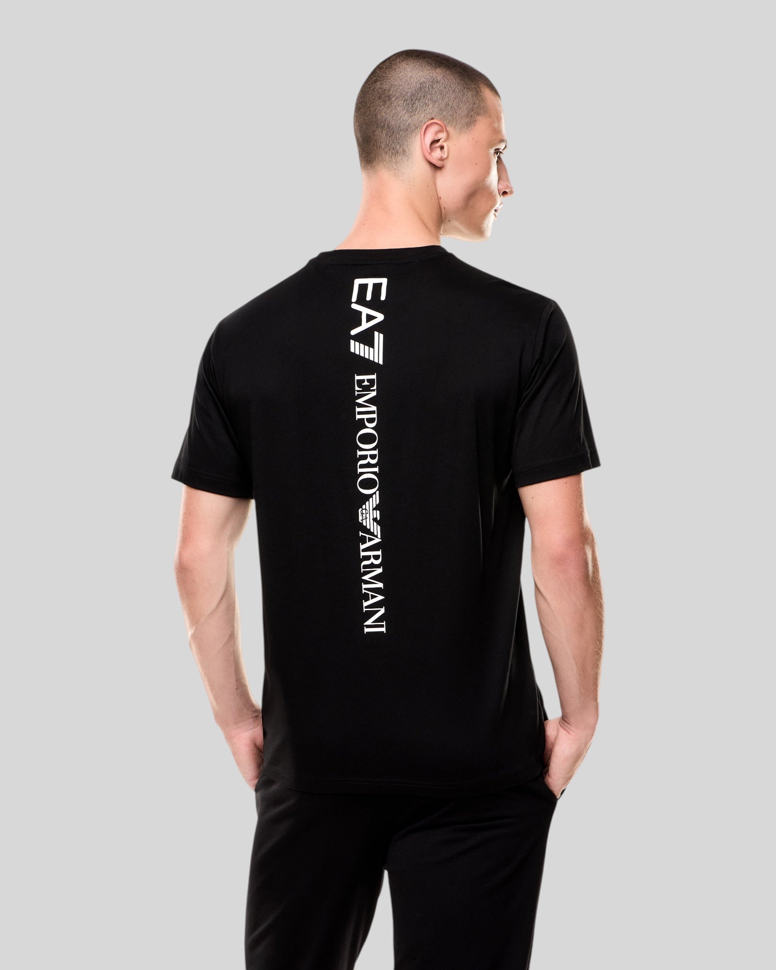 T-Shirt Train Logo Series Tee Nera 7M000567AF10375MC001 EA7 Emporio Armani