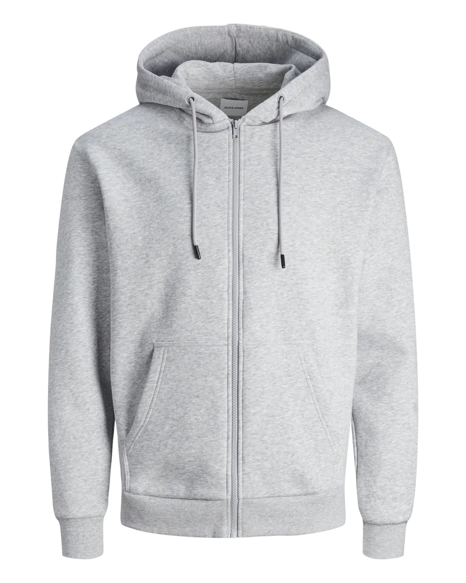 Felpa Con Cappuccio Jjbradley Sweat Zip Hoodie Light Grey 12249342 Jack & Jones
