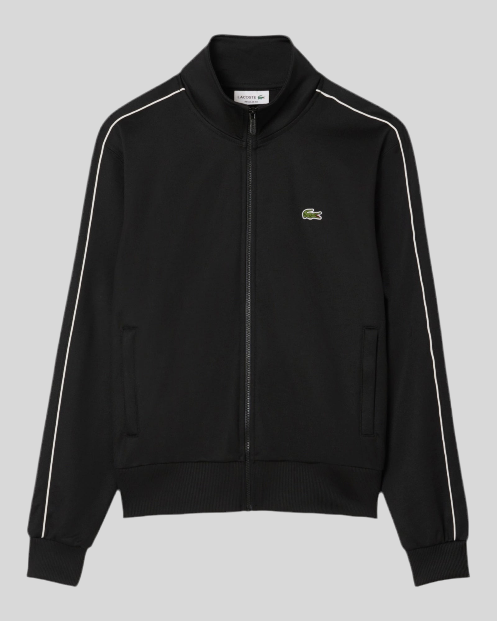 Felpa Con Zip In Piqué Paris Nera SH1457-00-031 Lacoste