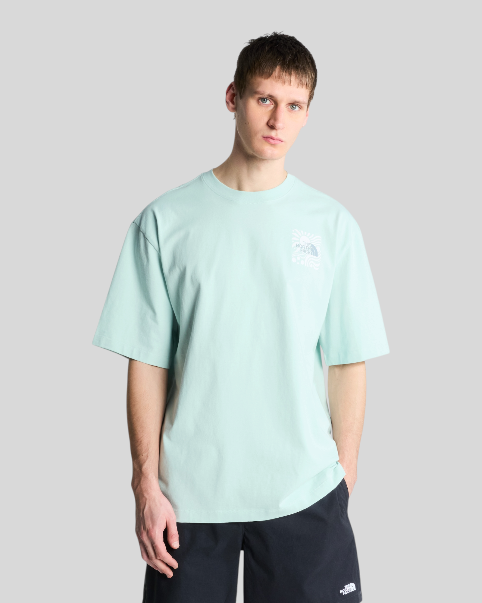 T-Shirt Sun Oversized Graphic Tee Opal Frost NF0A8GA0G70 The North Face