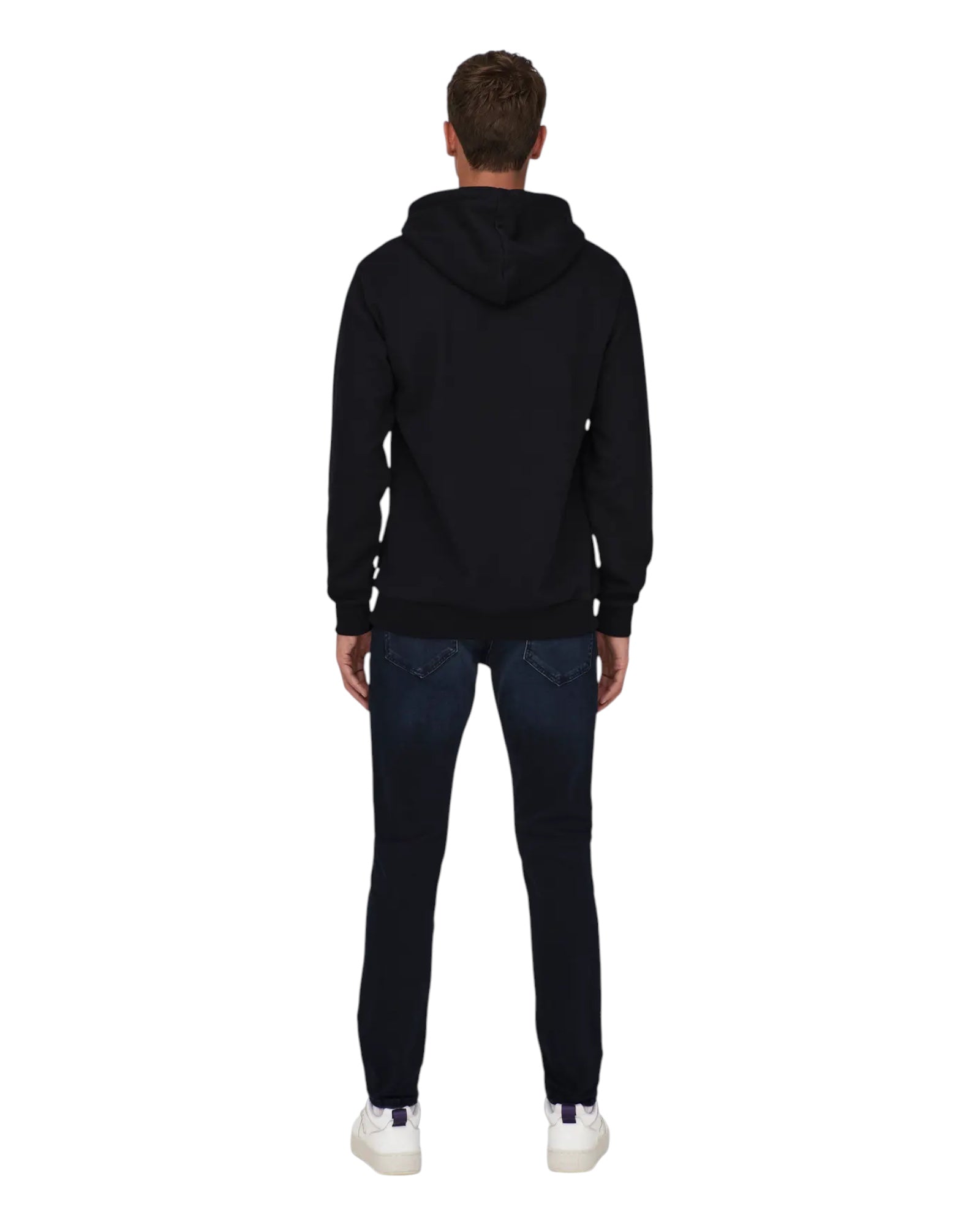 Felpa Con Cappuccio Basic Onsceres Hoodie Sweat Nero 22018685 Only & Sons