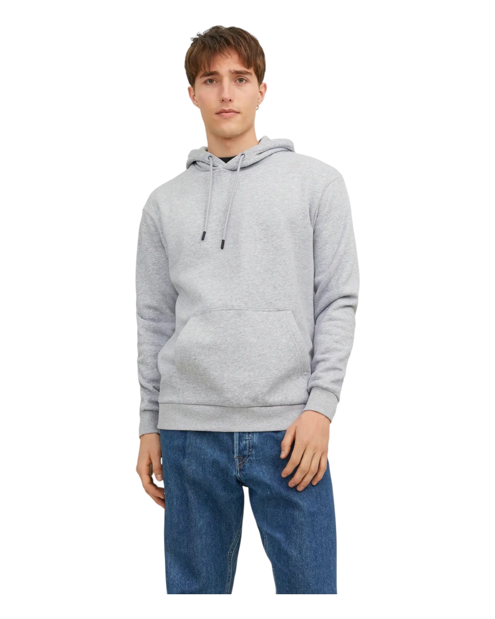 Felpa Con Cappuccio Basic Jjbradley Sweat Hoodie Light Grey 12249340 Jack & Jones
