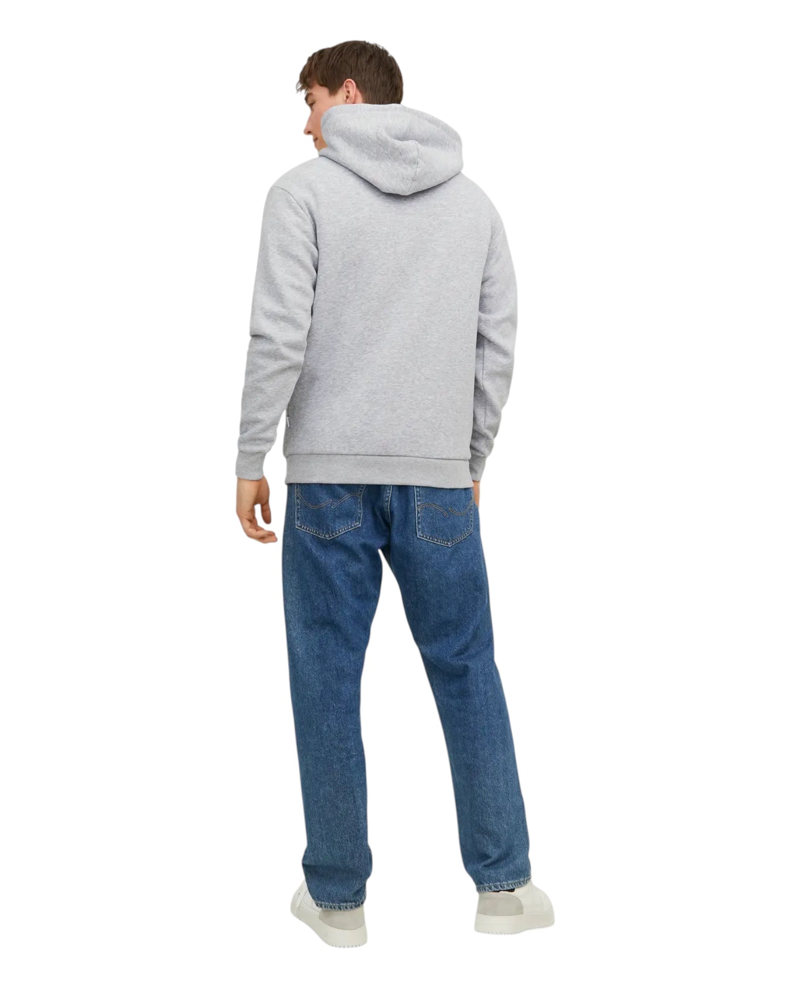 Felpa Con Cappuccio Basic Jjbradley Sweat Hoodie Light Grey 12249340 Jack & Jones