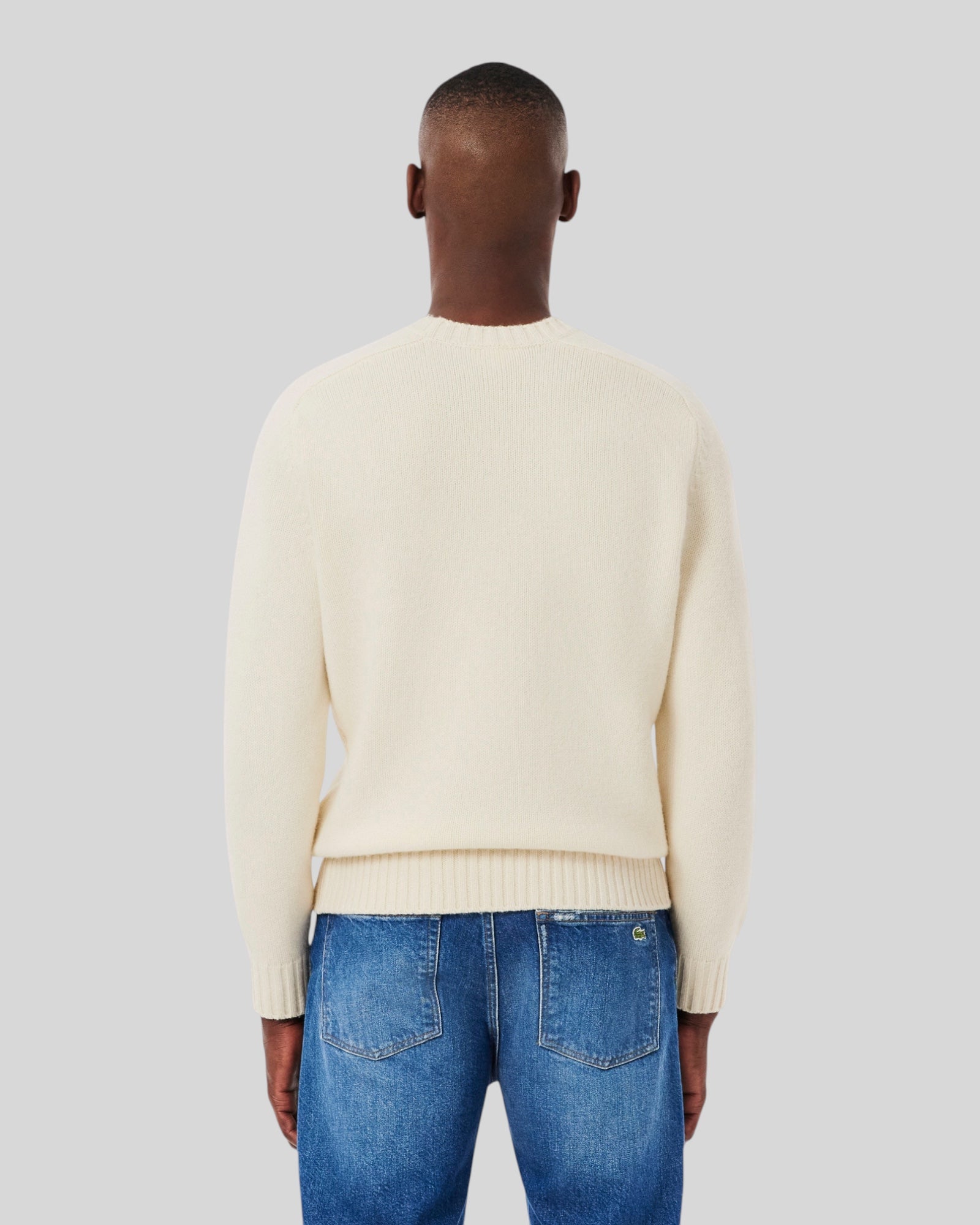 Maglione Girocollo In Lana Bianco AH5202-00-A9I Lacoste