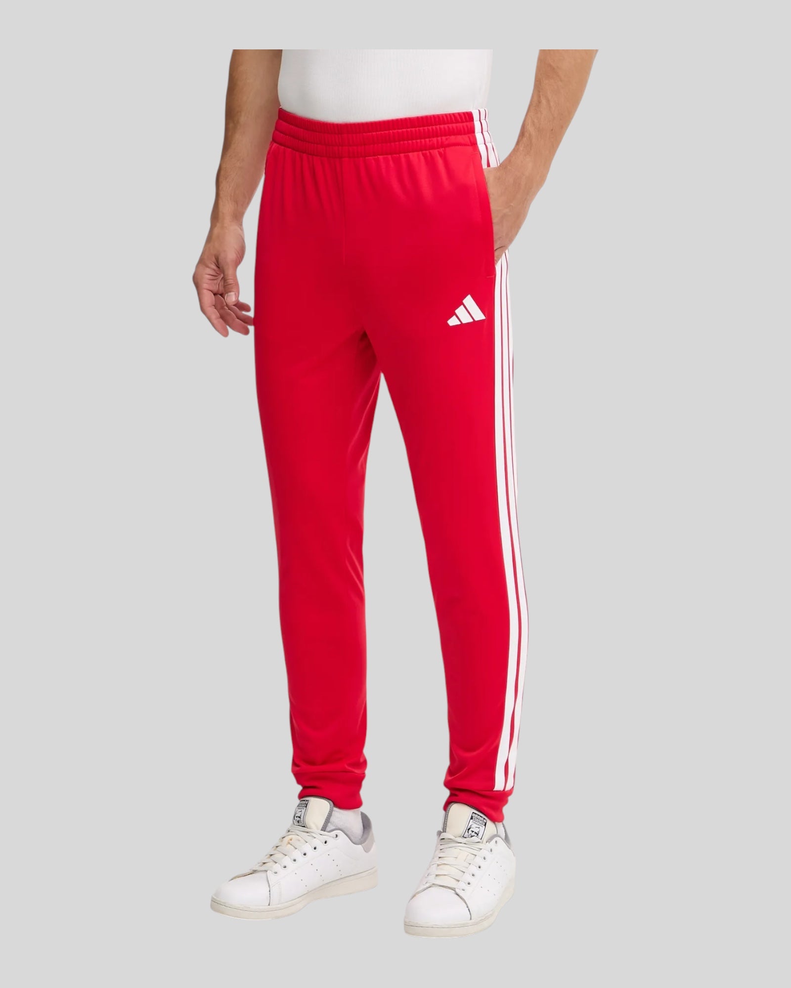 Tuta Basic 3 Stripes Tricot Track Suit Rosso JX8731 Adidas