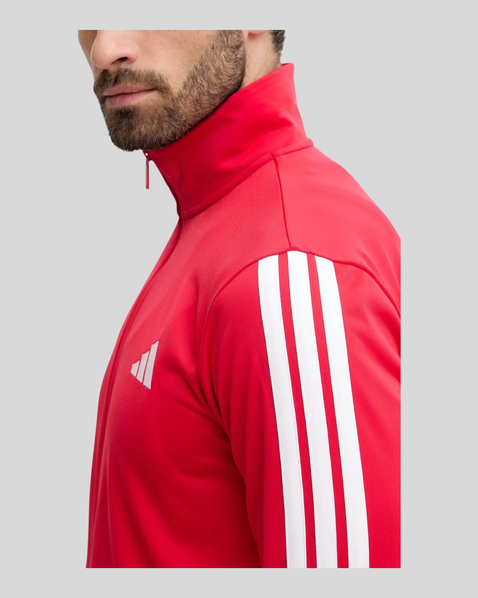 Tuta Basic 3 Stripes Tricot Track Suit Rosso JX8731 Adidas