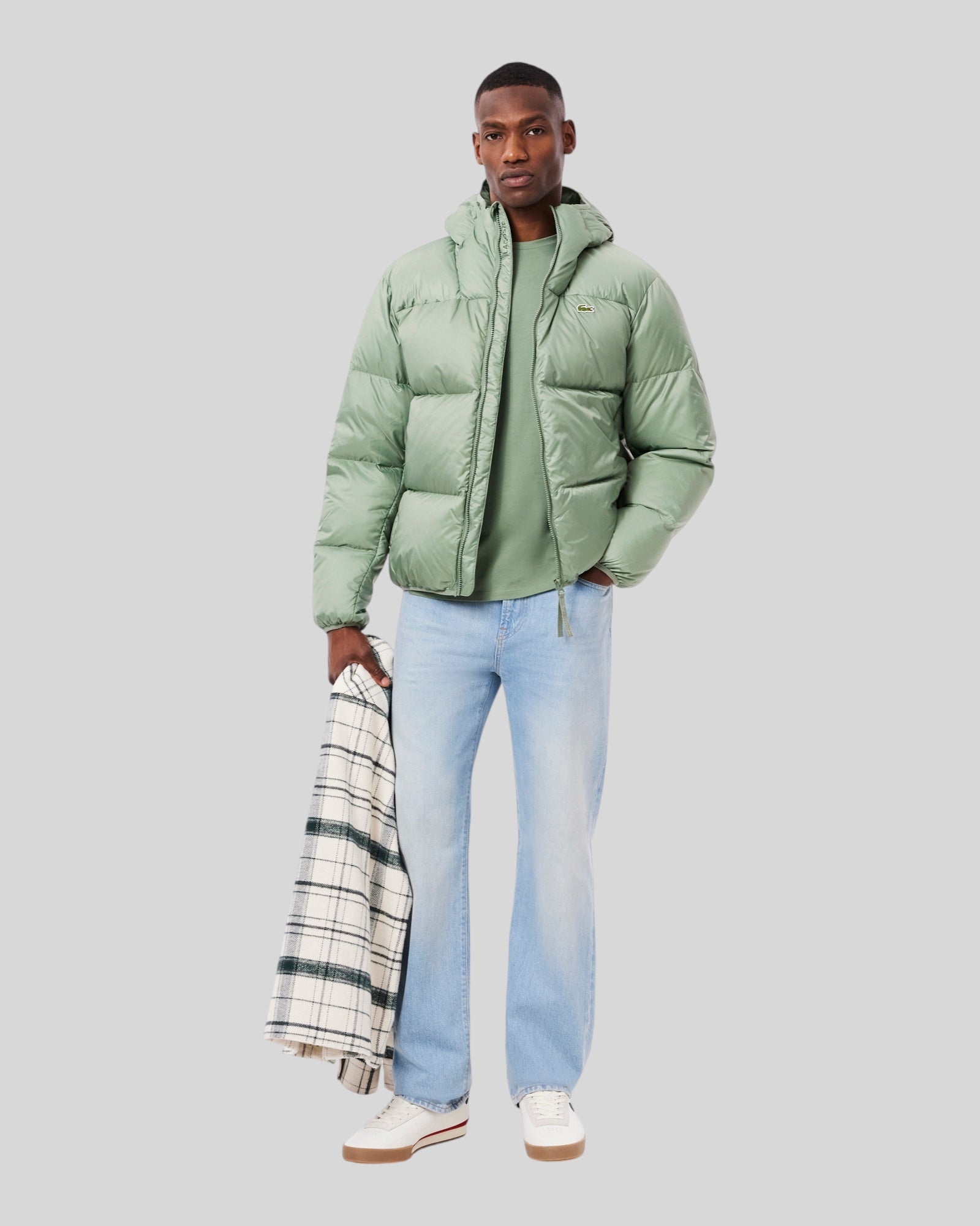 Giubbotto Con Cappuccio Verde BH2905-00-S86 Lacoste