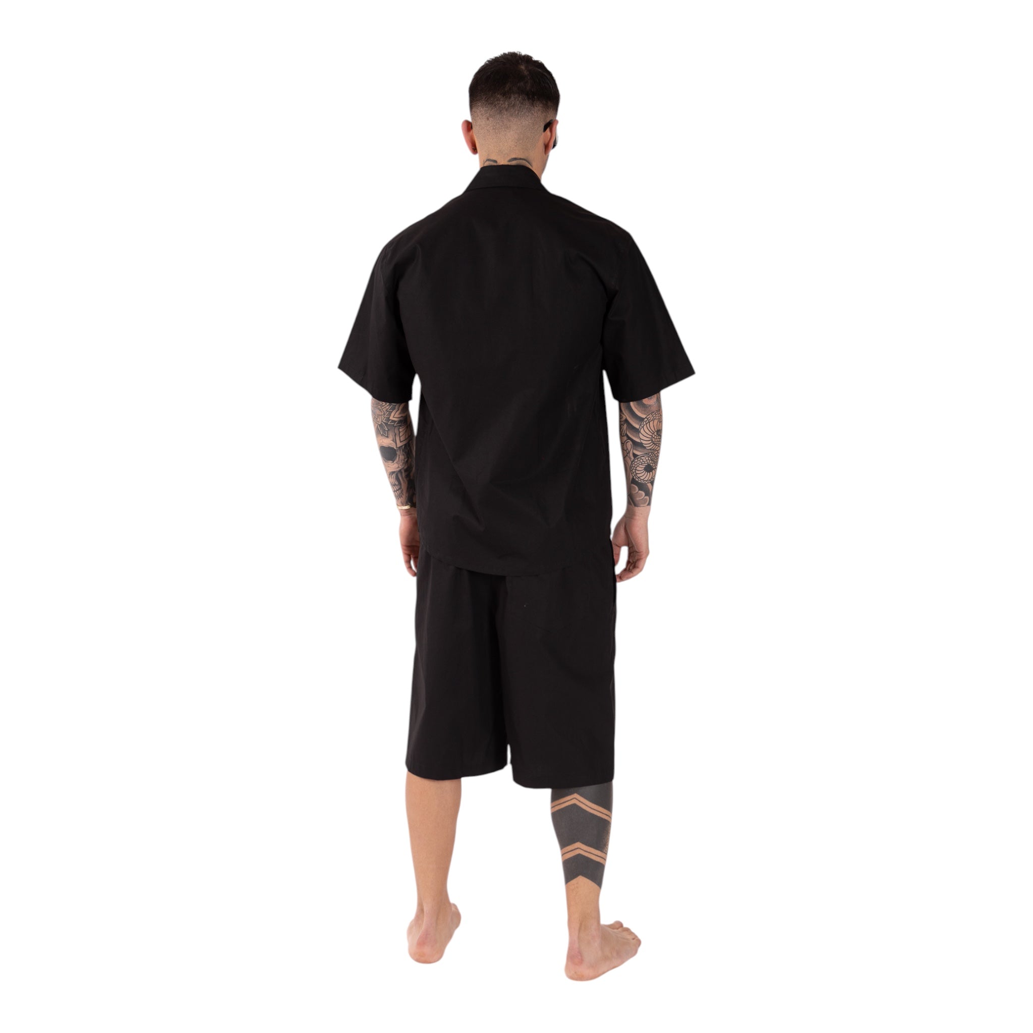 Coordinato Camicia e Short Nero Maverik Soldier