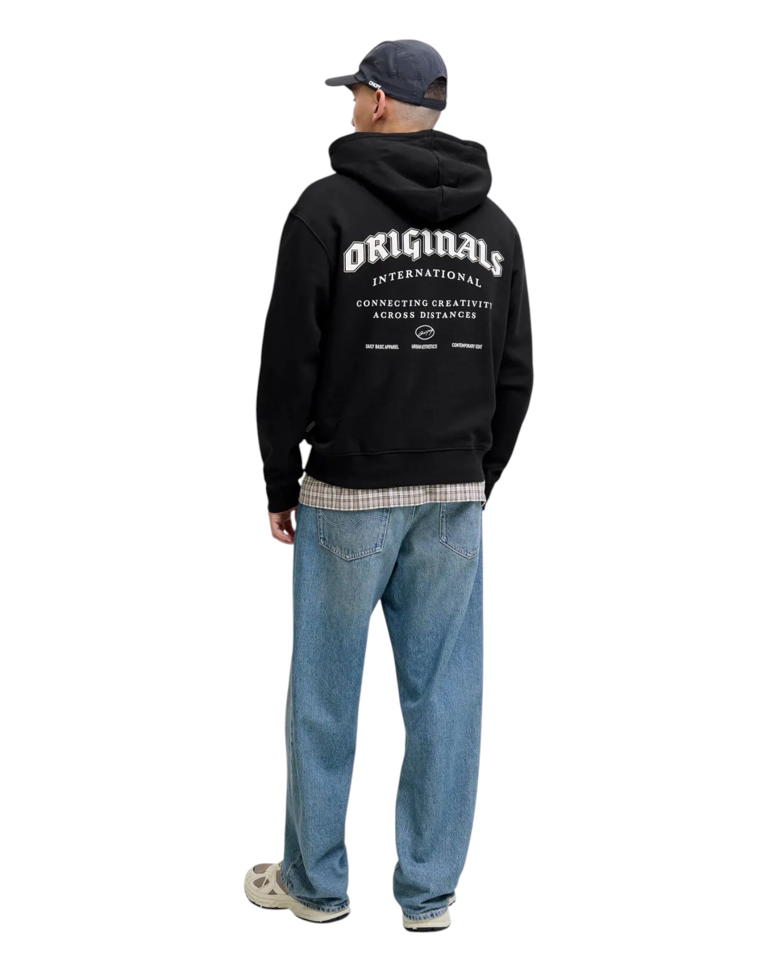Felpa Con Cappuccio Jormeadows Sweat Hoodie Nero 12283868 Jack & Jones