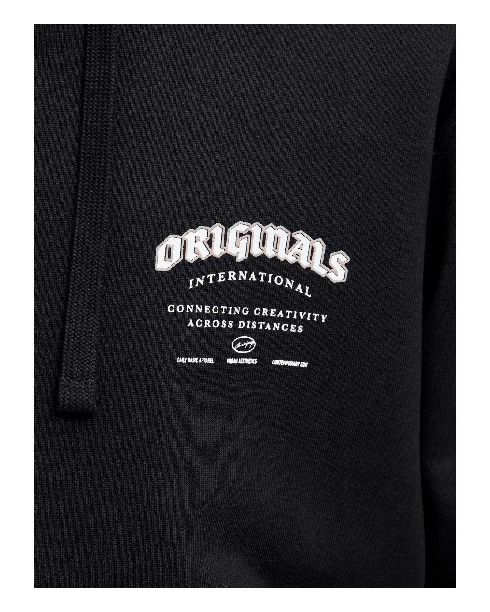 Felpa Con Cappuccio Jormeadows Sweat Hoodie Nero 12283868 Jack & Jones