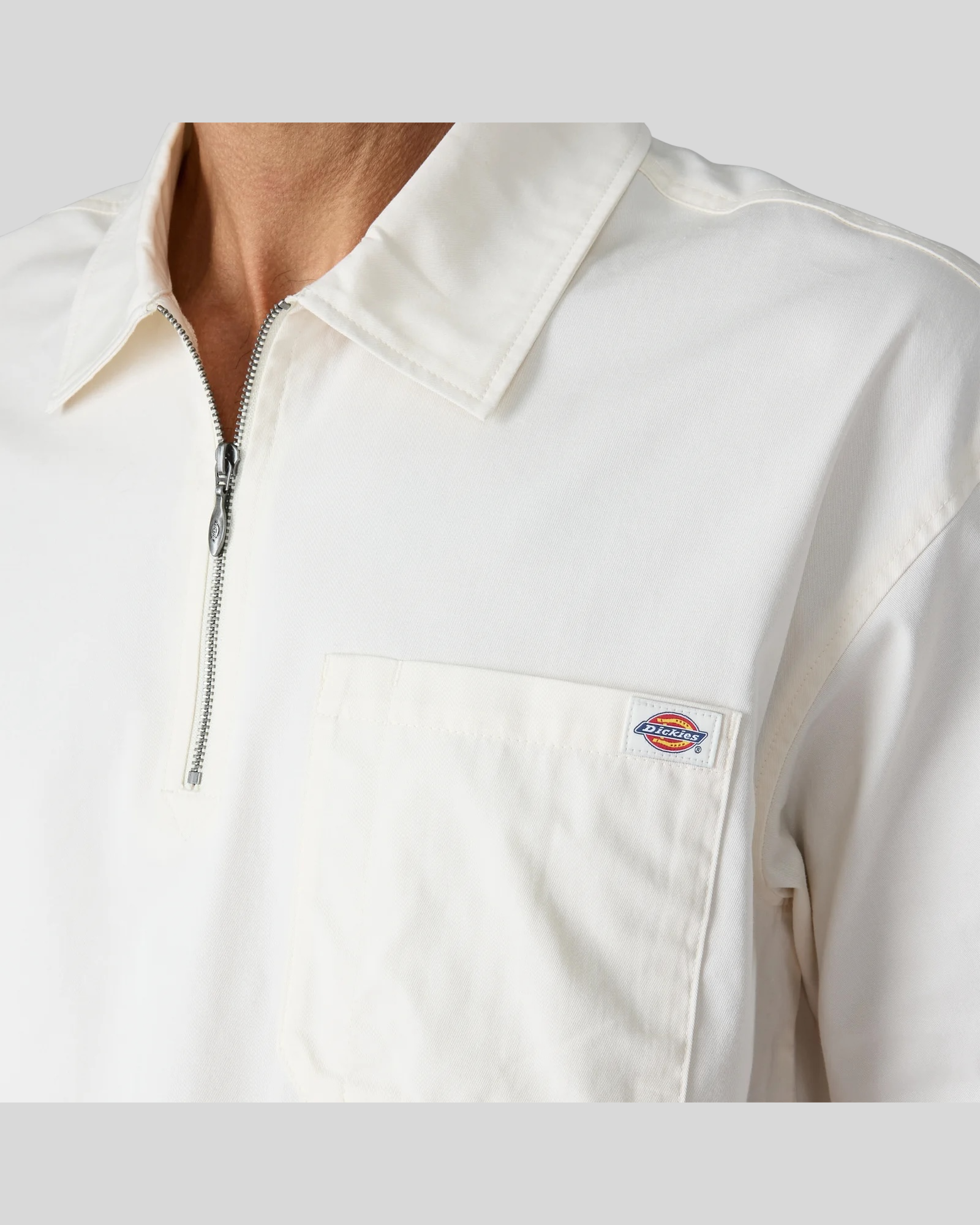 Camicia Maniche Corte Con Zip Cadiz QZ SS Egret DK0A88PIC48 Dickies