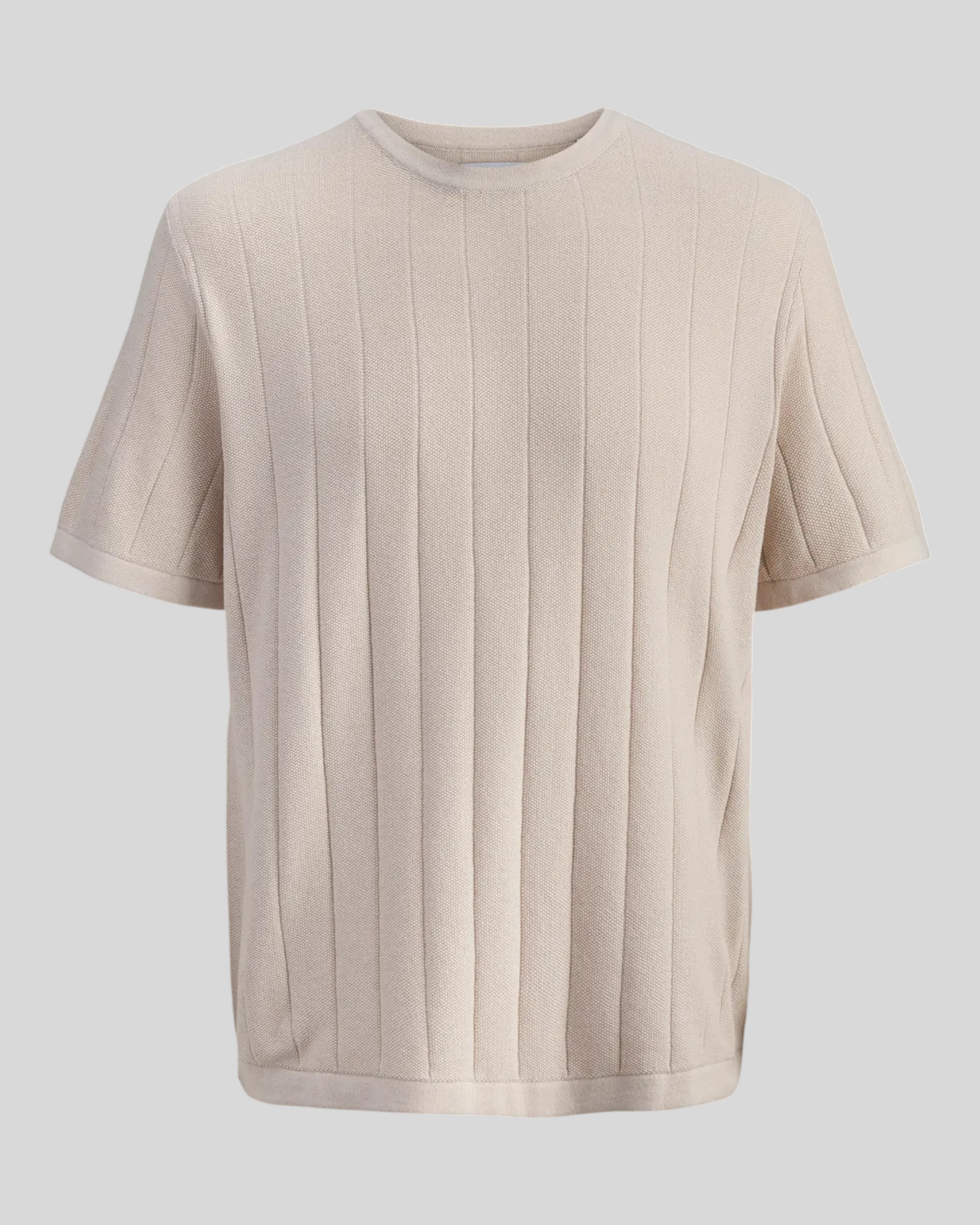 T-Shirt In Maglia Jjebradley Knit Tee Moonbeam 12288582 Jack & Jones