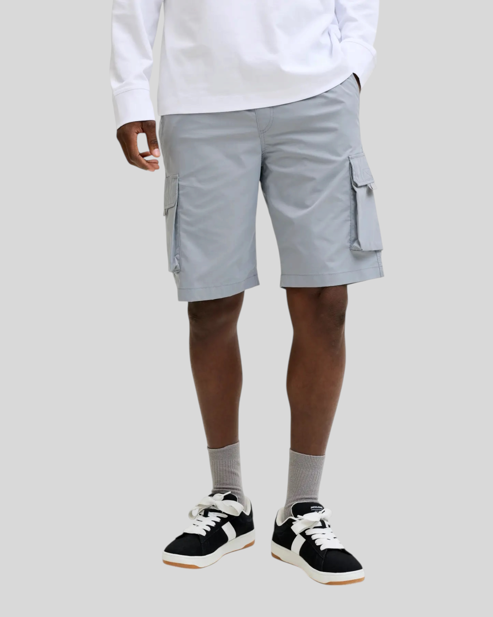 Short Jpstcole Ivan Tech Cargo Jogger Grigio 12288611 Jack & Jones