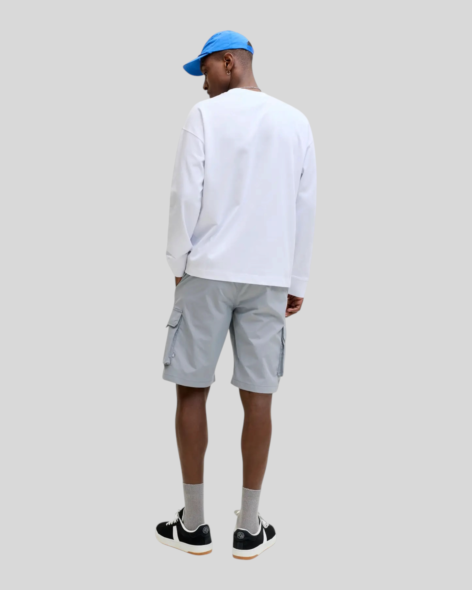 Short Jpstcole Ivan Tech Cargo Jogger Grigio 12288611 Jack & Jones