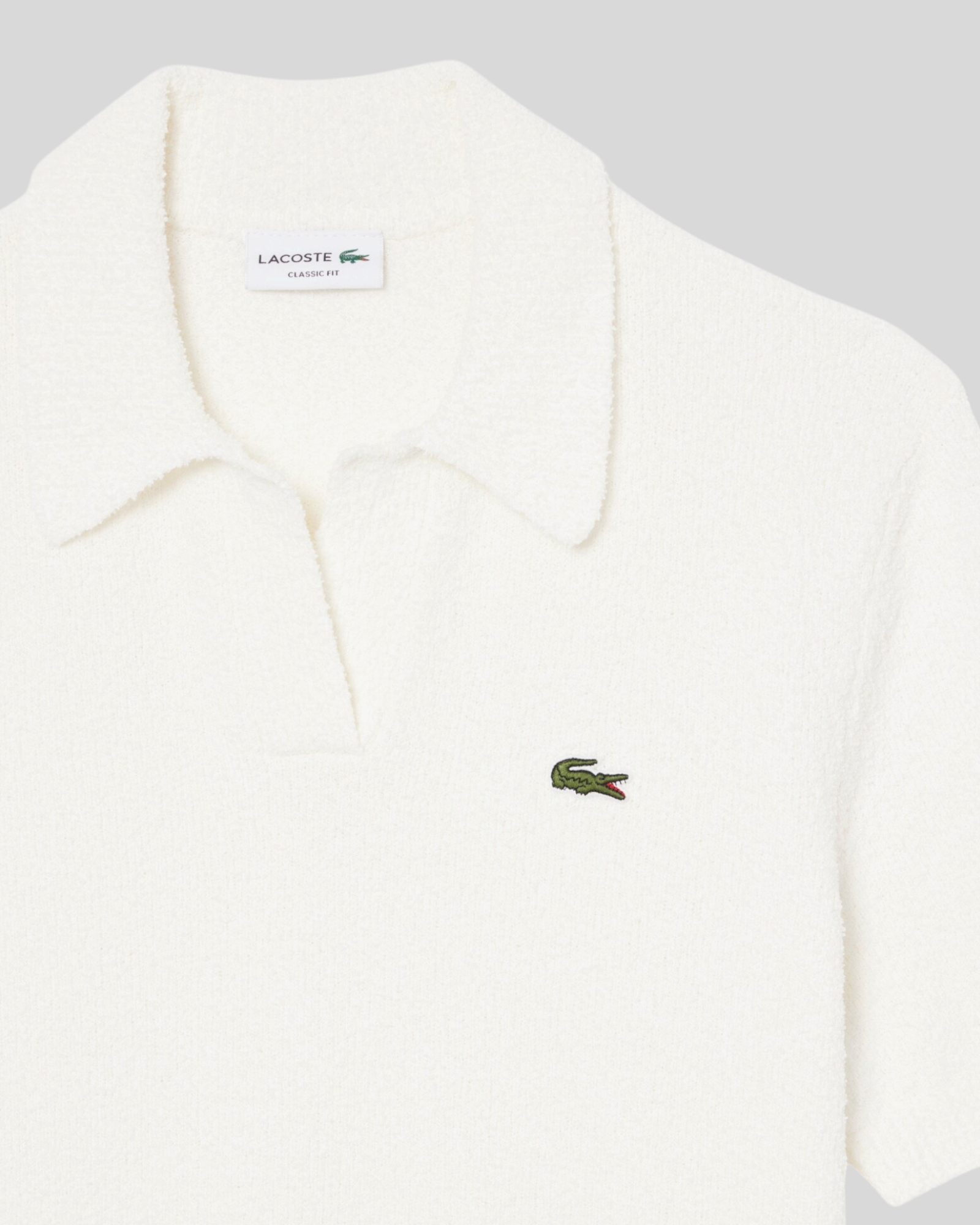 Completo In Maglia Bouclé Bianco Lacoste