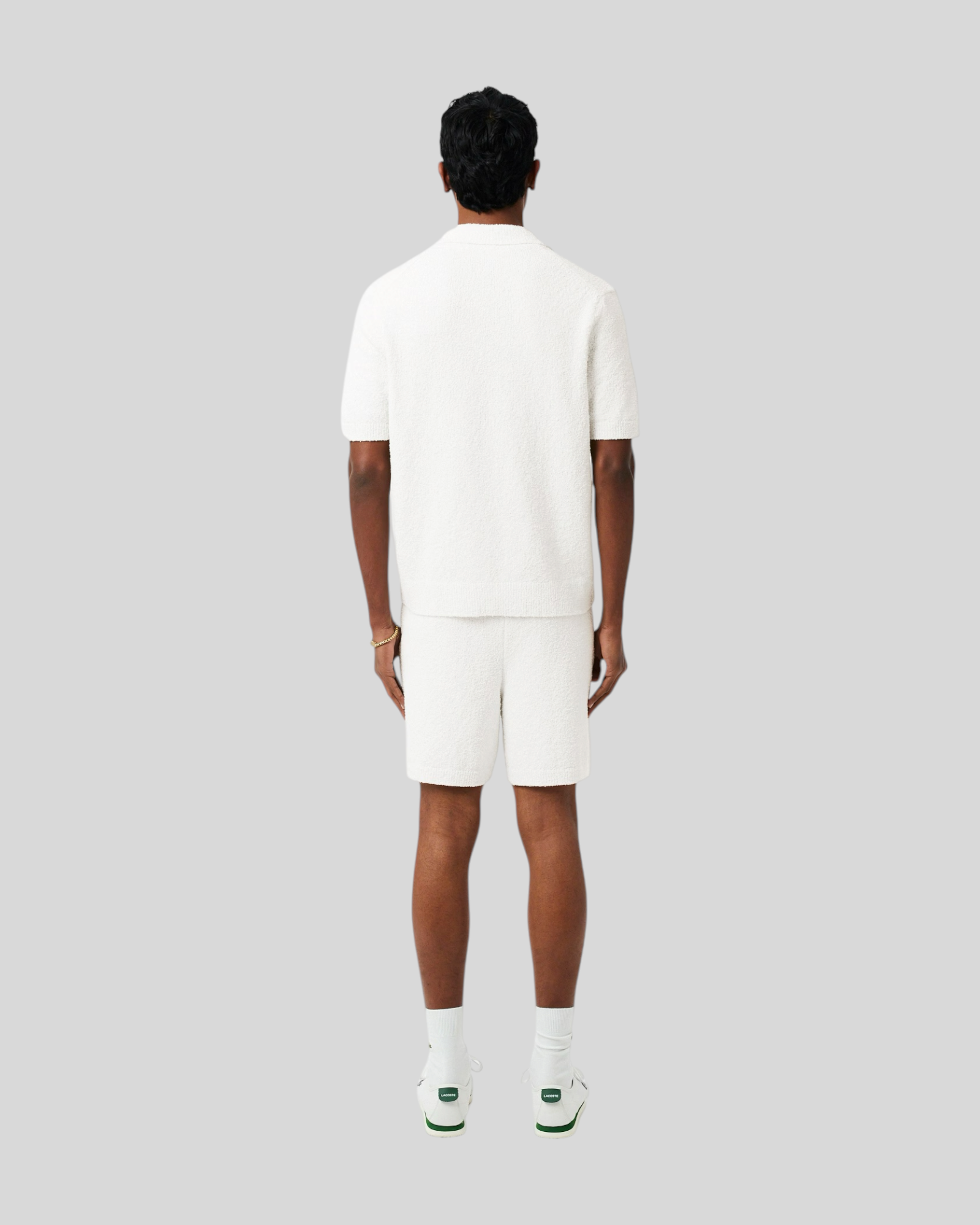 Completo In Maglia Bouclé Bianco Lacoste