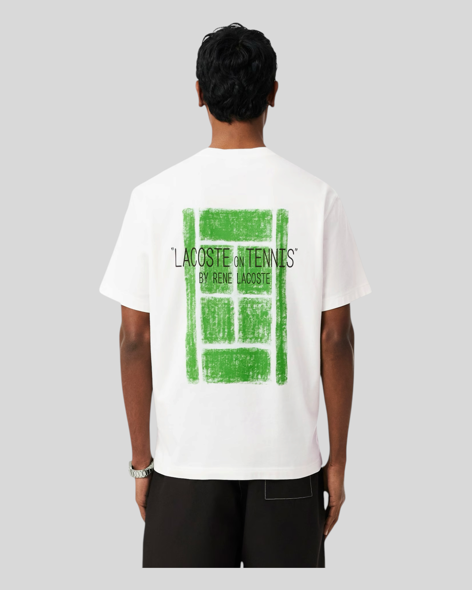 T-Shirt Stampata Classic Fit Bianca TH2197-00-70V Lacoste