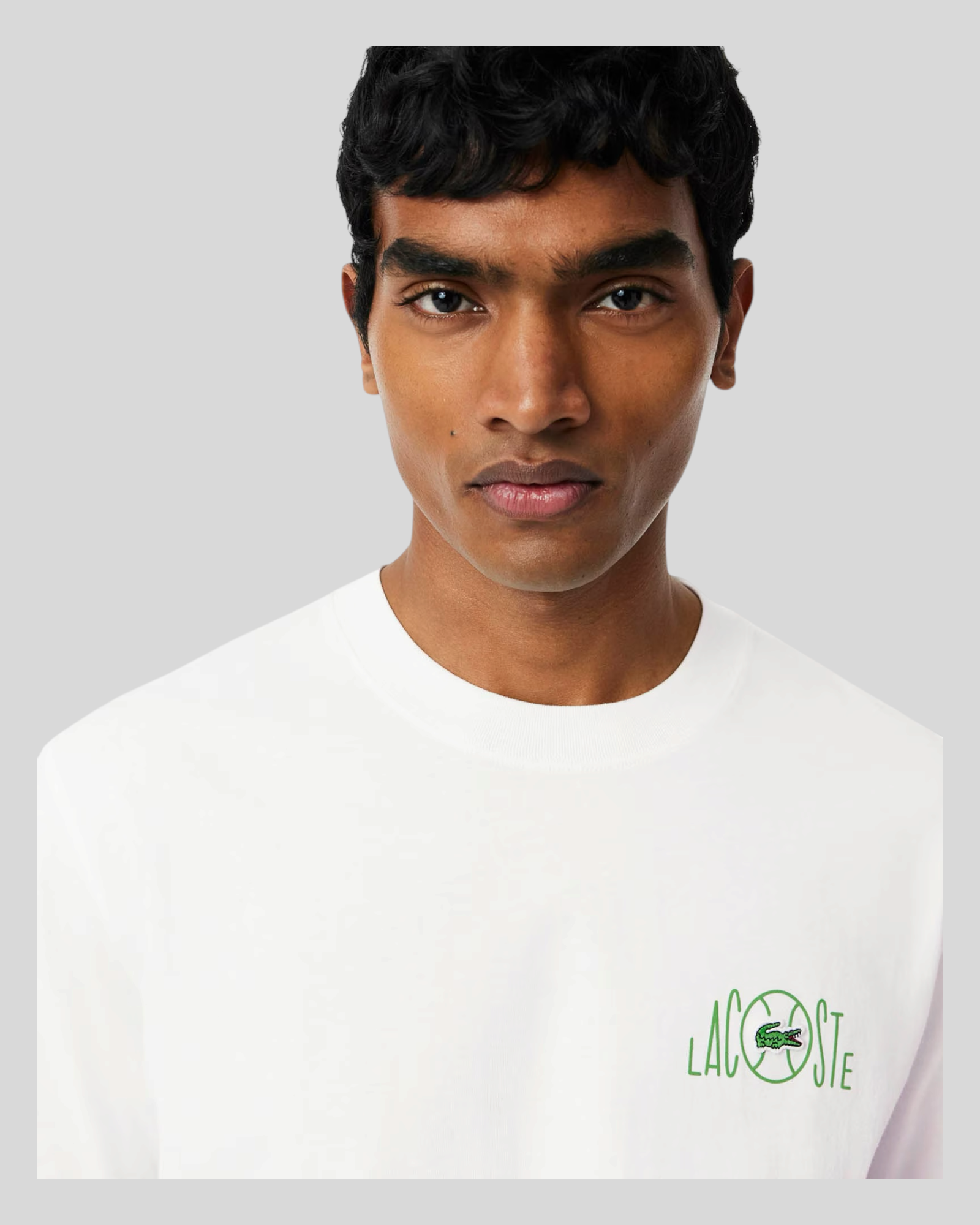 T-Shirt Stampata Classic Fit Bianca TH2197-00-70V Lacoste