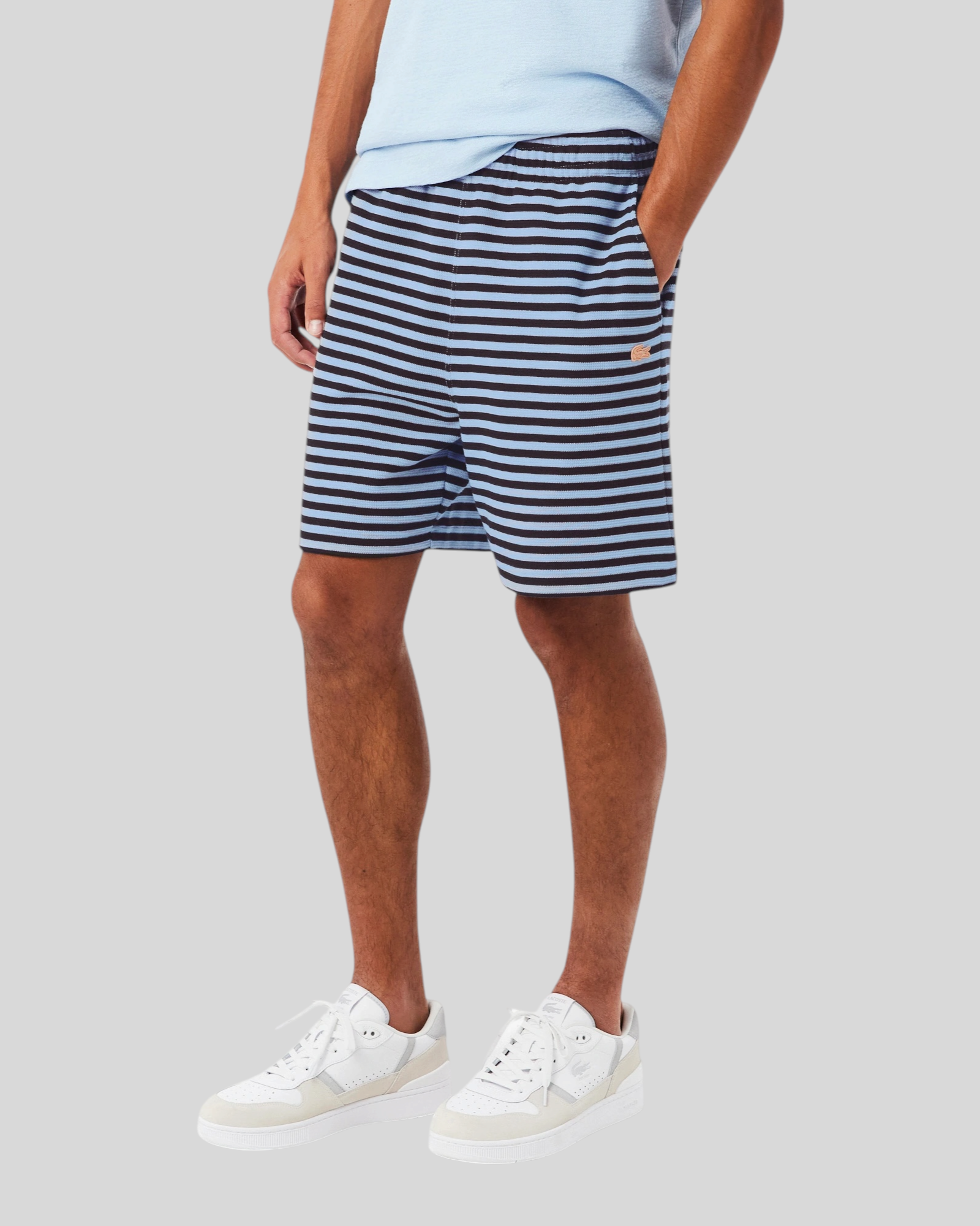 Short Rigato Blu Chiaro e Marrone GH2198-00-4I3 Lacoste