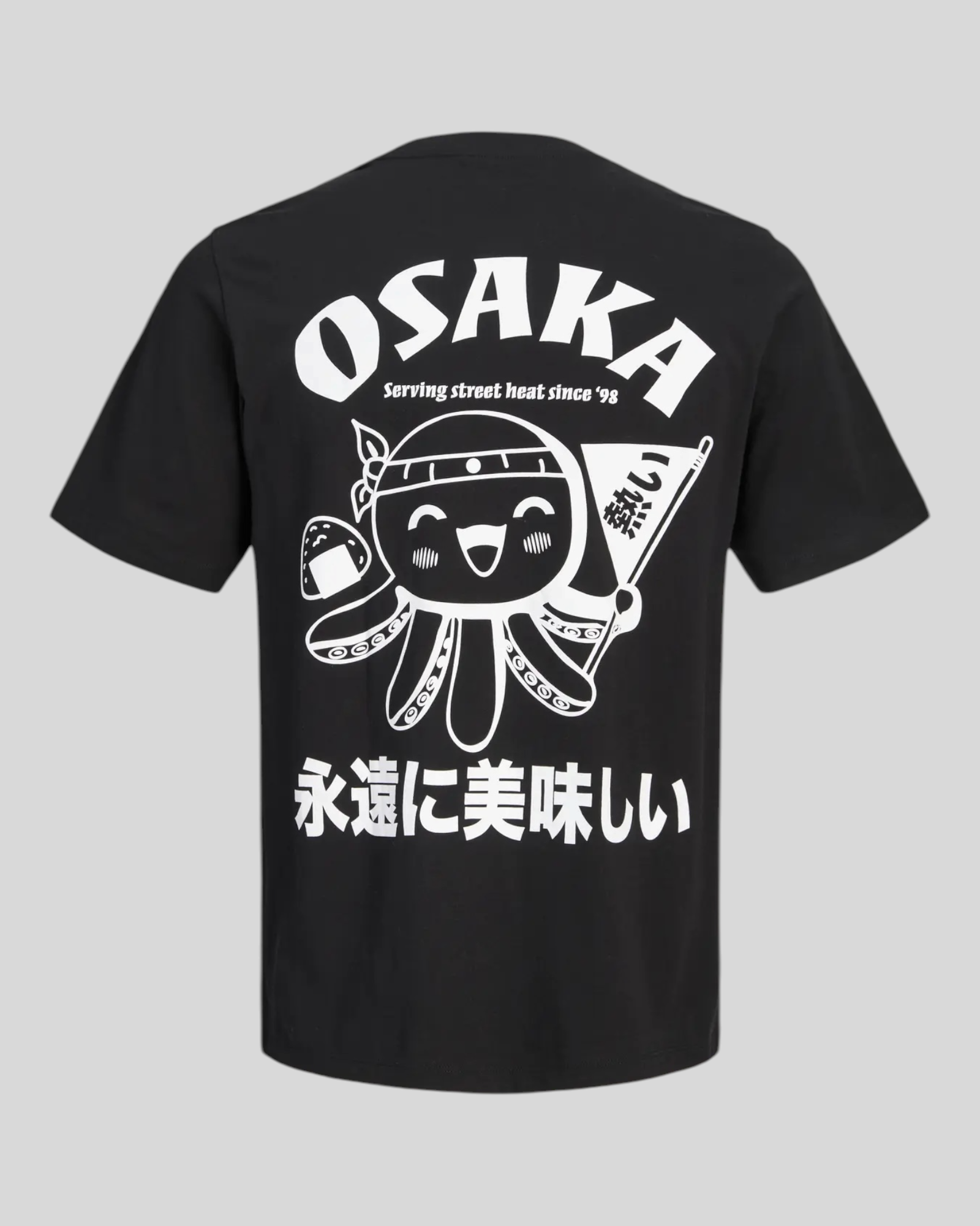 T-Shirt Jjosaka Back Print Tee Crew Neck Nero Osaka 12297699 Jack & Jones