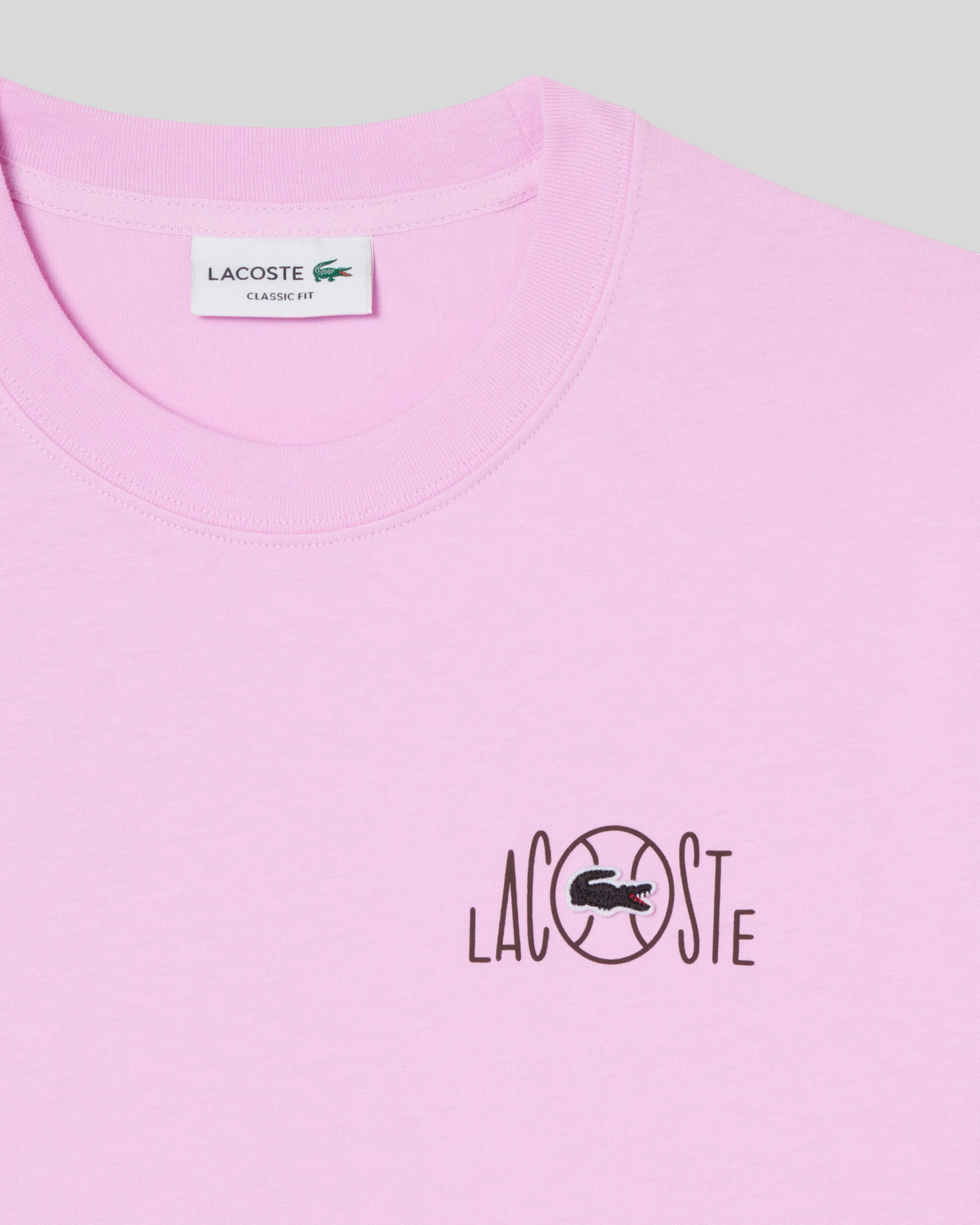T-Shirt Stampata Classic Fit Rosa TH2197-00-Z4H Lacoste