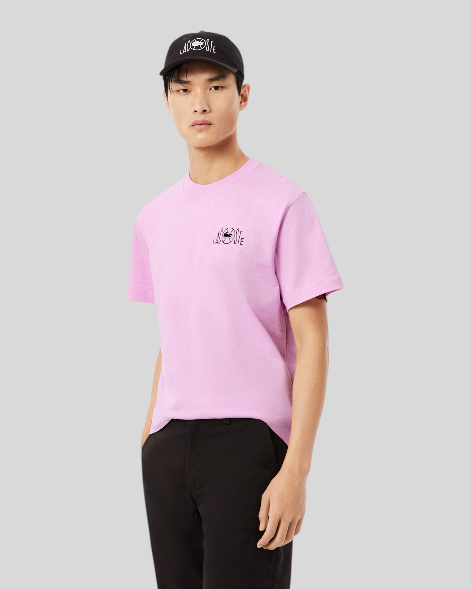 T-Shirt Stampata Classic Fit Rosa TH2197-00-Z4H Lacoste