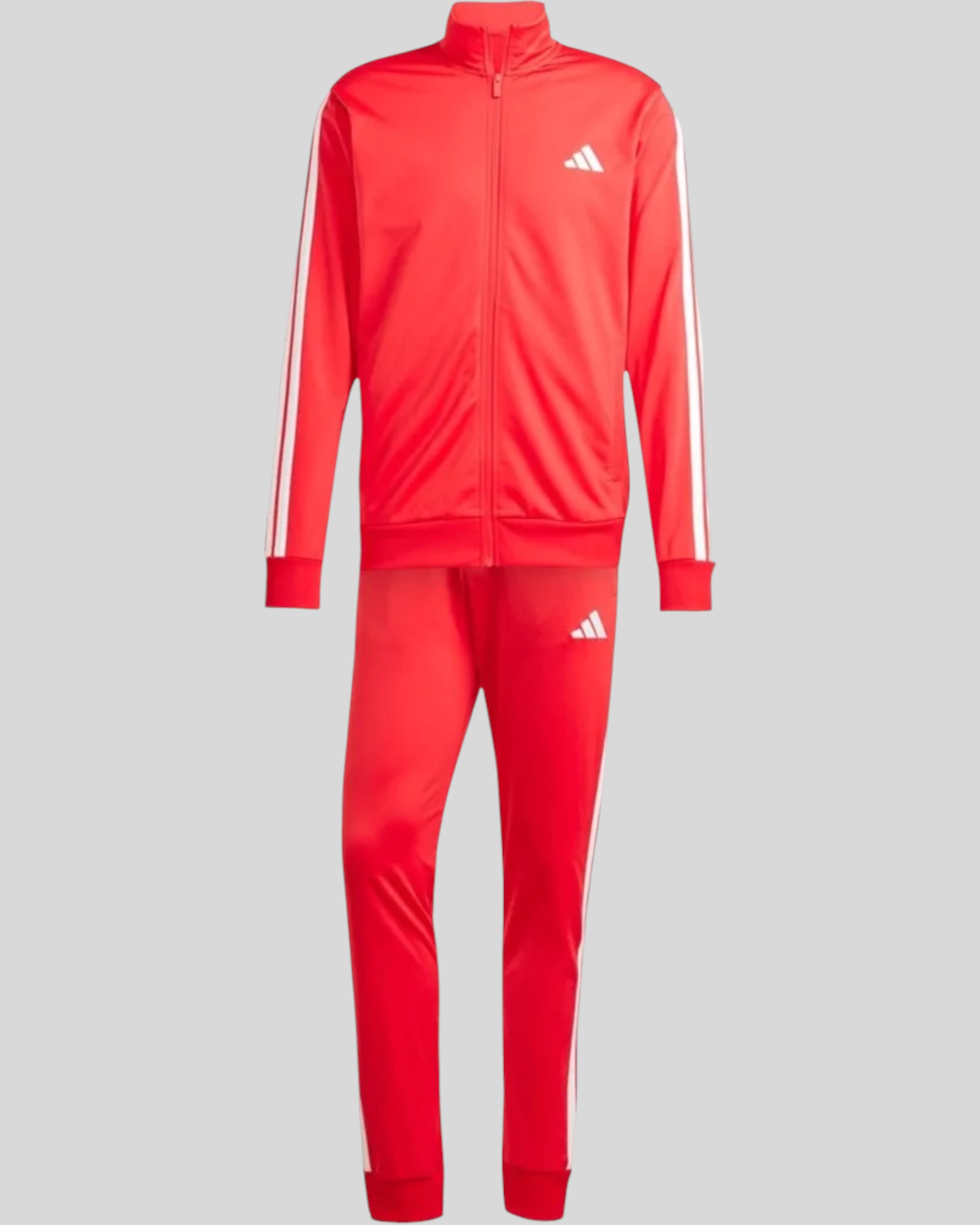Tuta Basic 3 Stripes Tricot Track Suit Rosso JX8731 Adidas