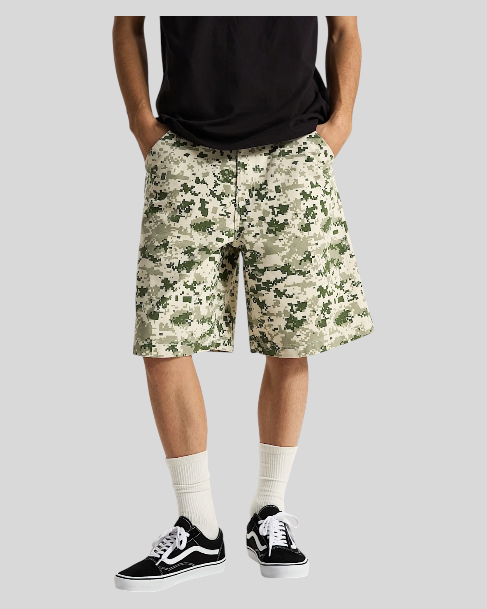 Short In Tela Camo Digitale Premium Check 5 Baggy VN000T7DDA1 Vans
