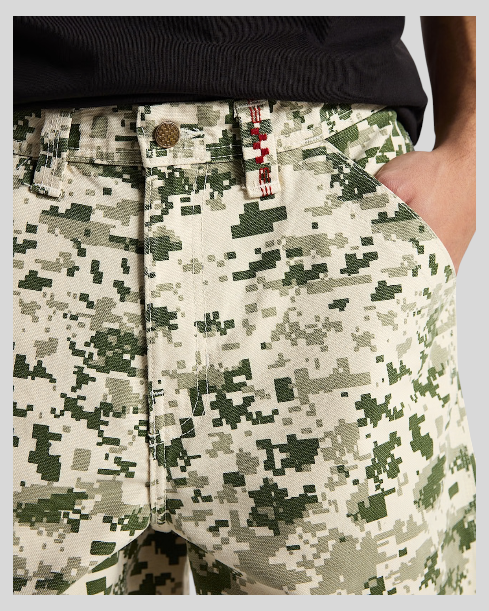 Short In Tela Camo Digitale Premium Check 5 Baggy VN000T7DDA1 Vans