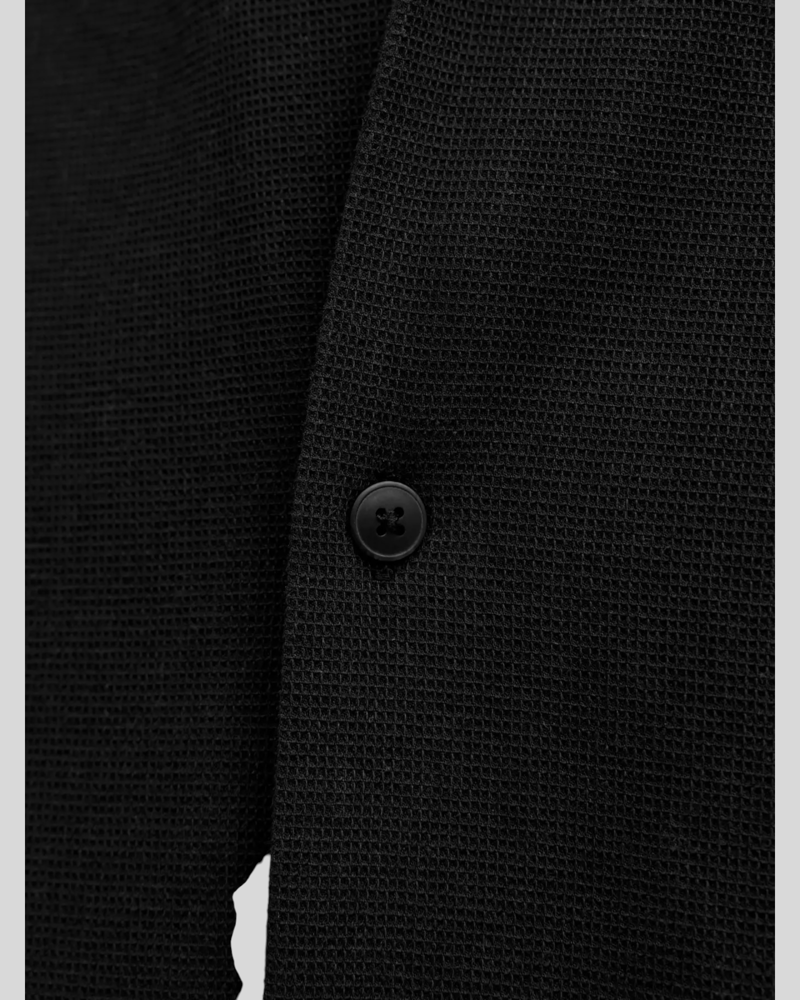 Camicia Maniche Corte JJglobal Waffle Resort Shirt Nero 12295551 Jack & Jones
