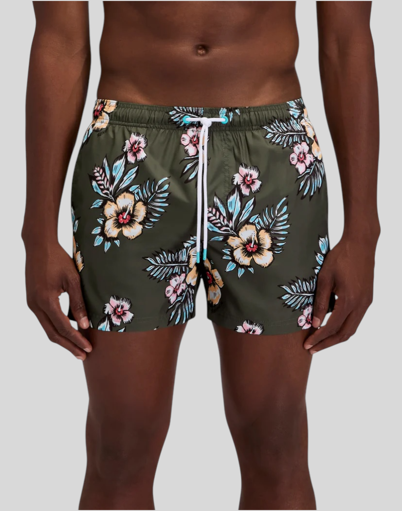 Costume A Pantaloncino Printed Boardshort Dark Green M504BDRT3G7 302G7 Sundek