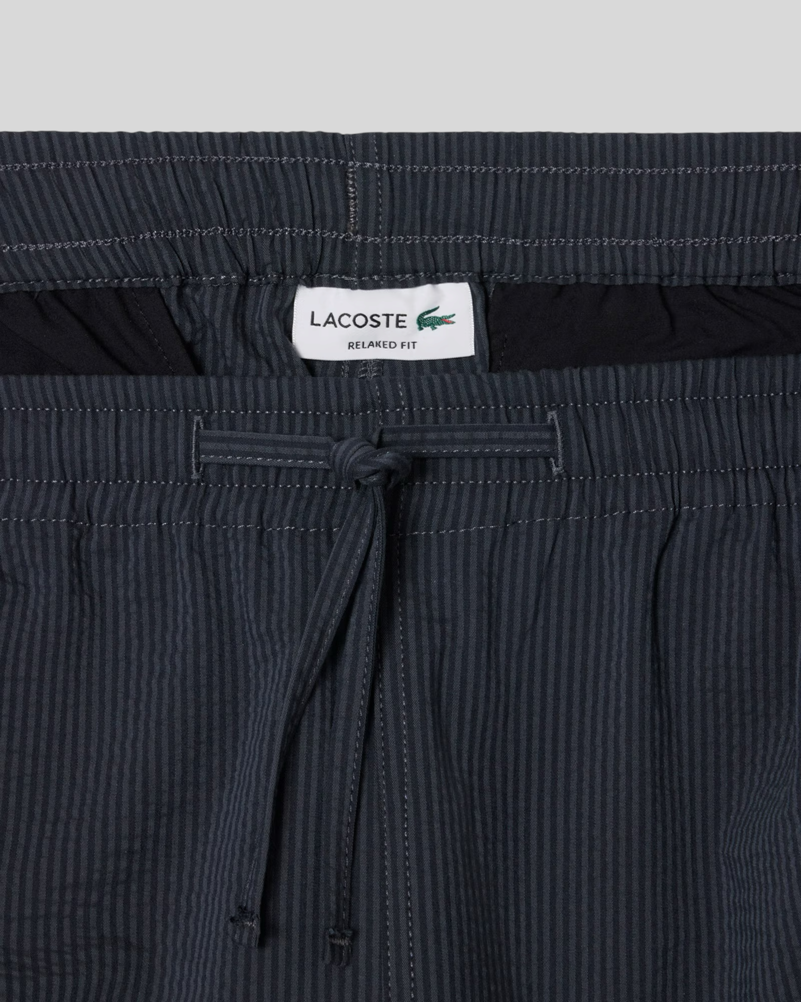 Short In Seersucker Nero/Grigio GH1977 00 4CI Lacoste