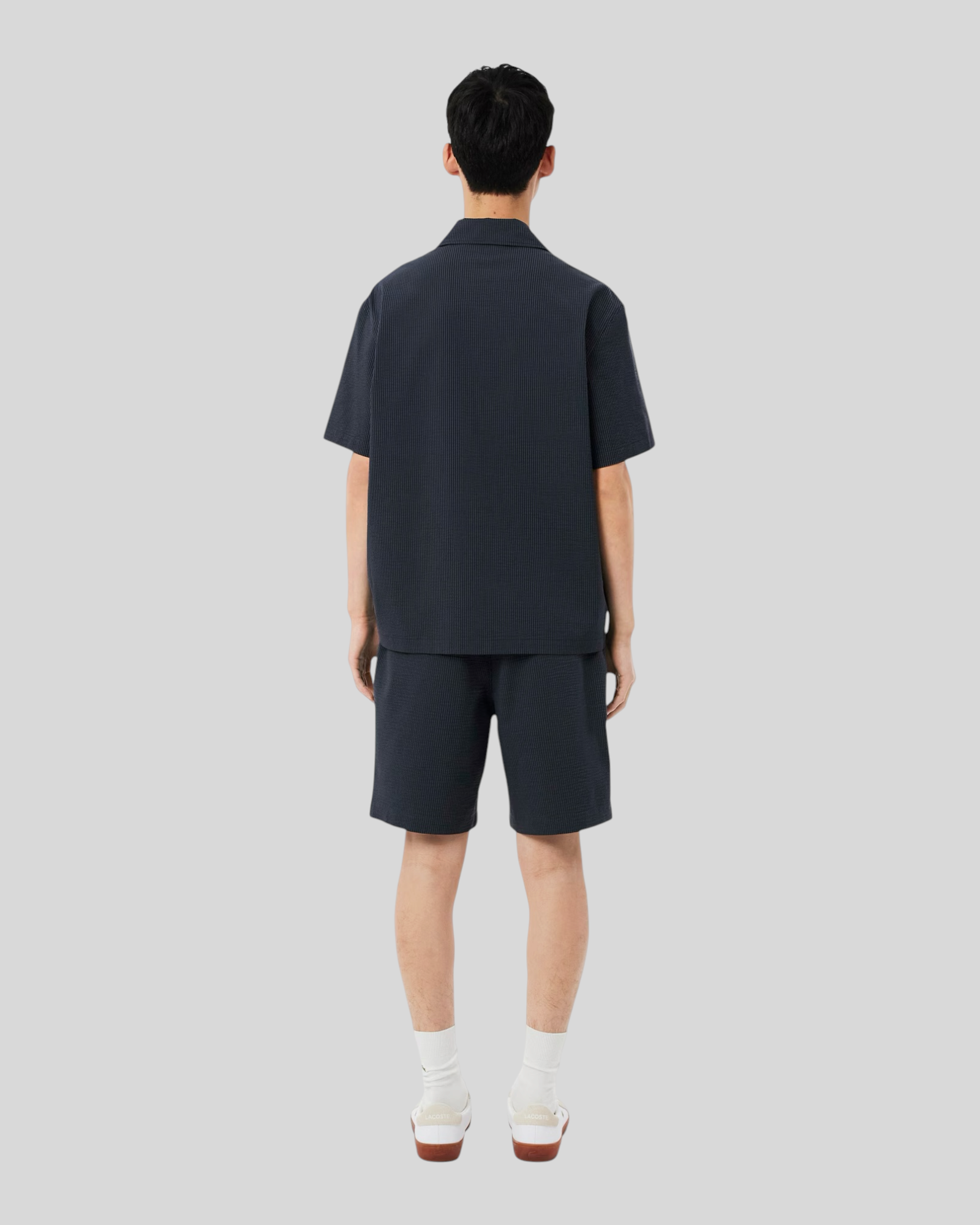 Short In Seersucker Nero/Grigio GH1977 00 4CI Lacoste