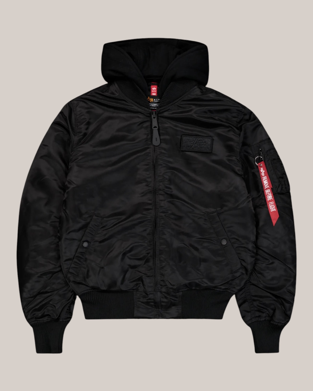 Giubbino Uomo Nero/Bianco MA-1 ZH Back Print 128113/95