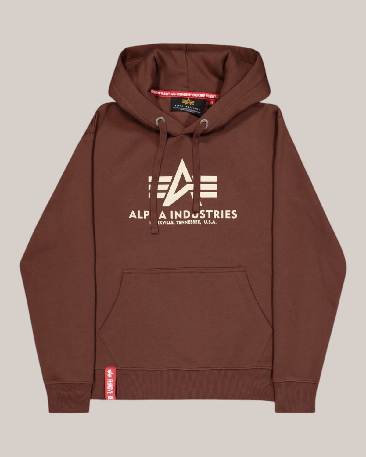 Felpa Uomo Powder Brown Basic Big Logo Hoodie 178312/204