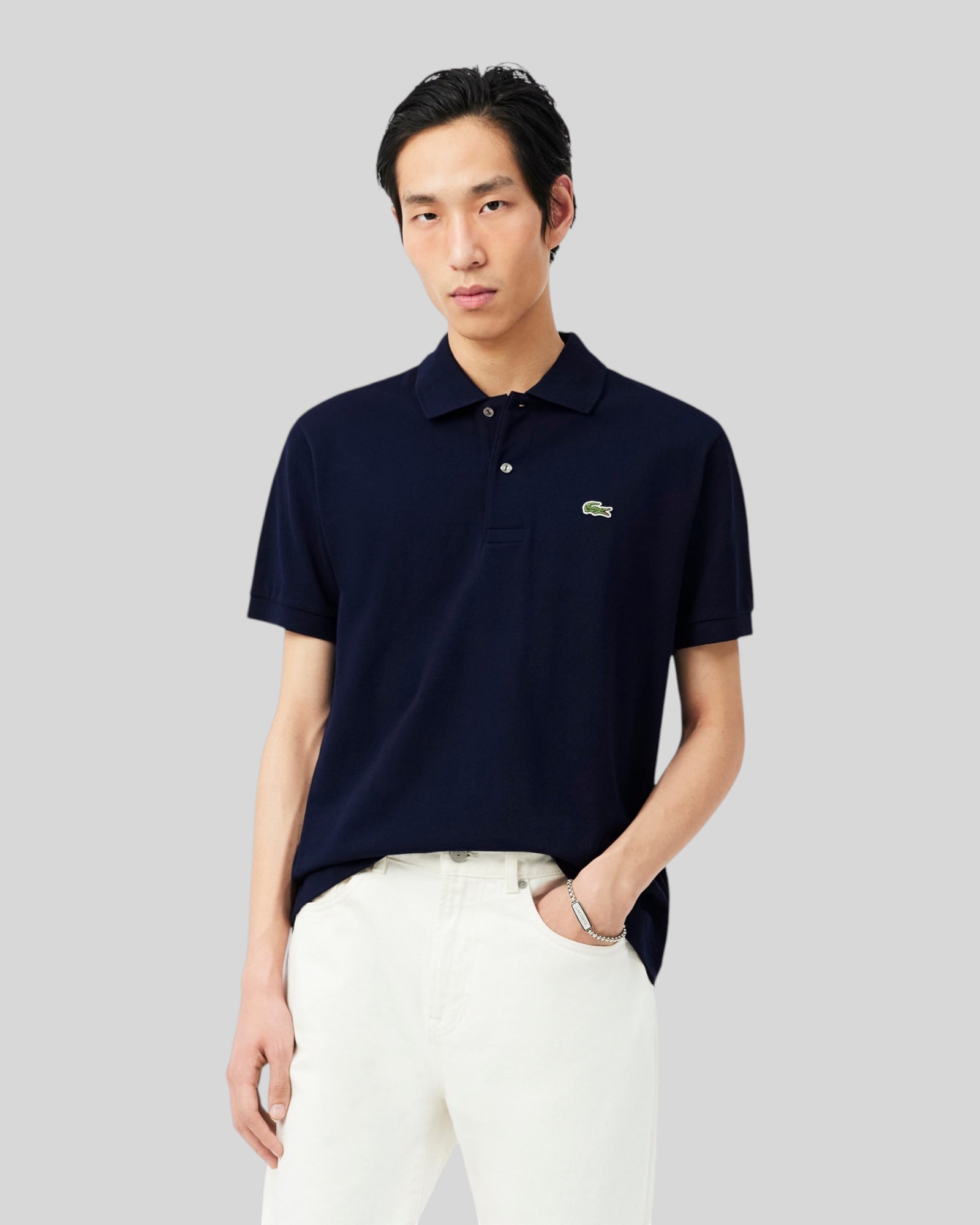 Polo Classic Fit In Piquet Blue Navy L1212-00-166 Lacoste