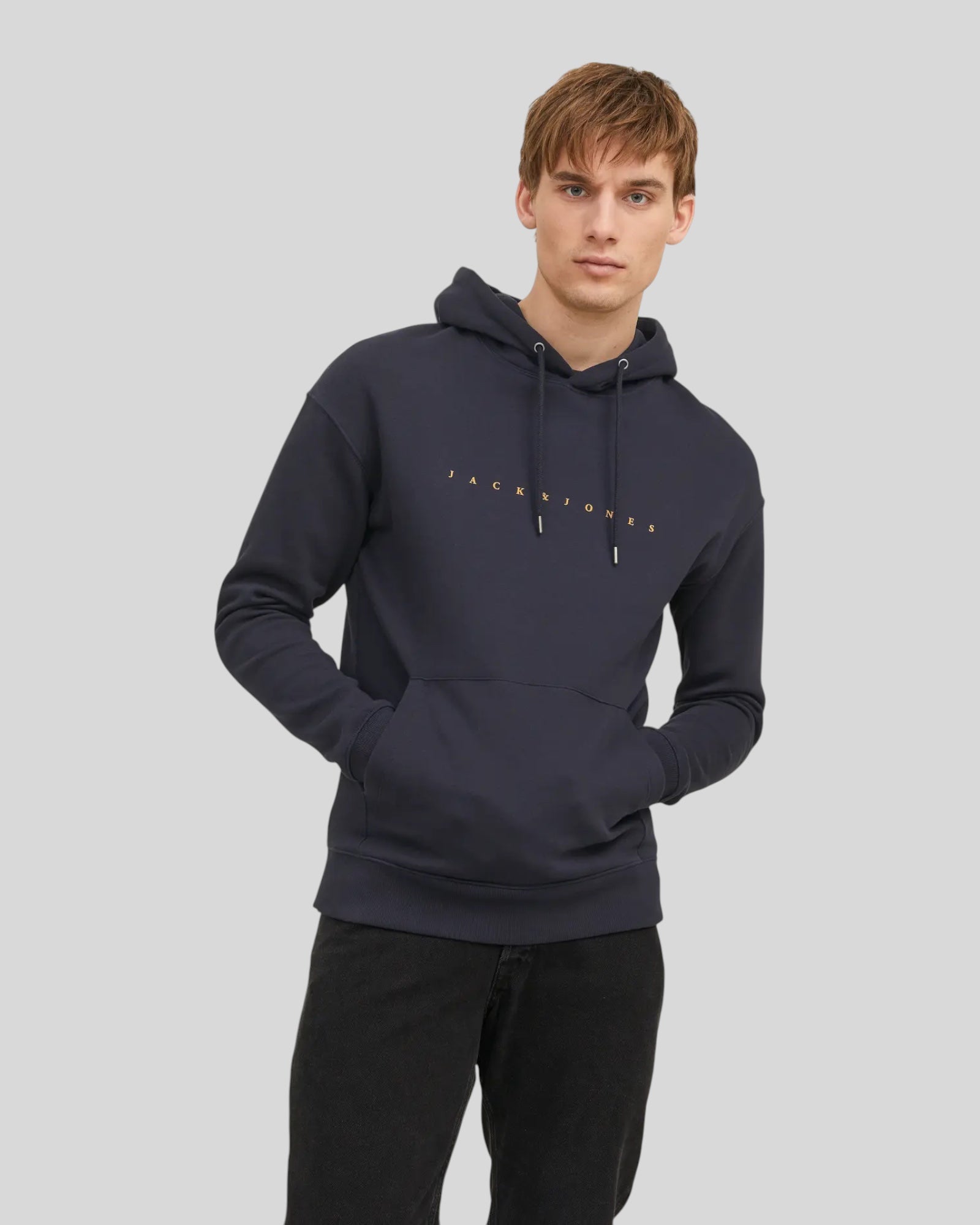 Felpa Con Cappuccio Jjestar Sweat Hoodie Dark Navy 12233972 Jack & Jones