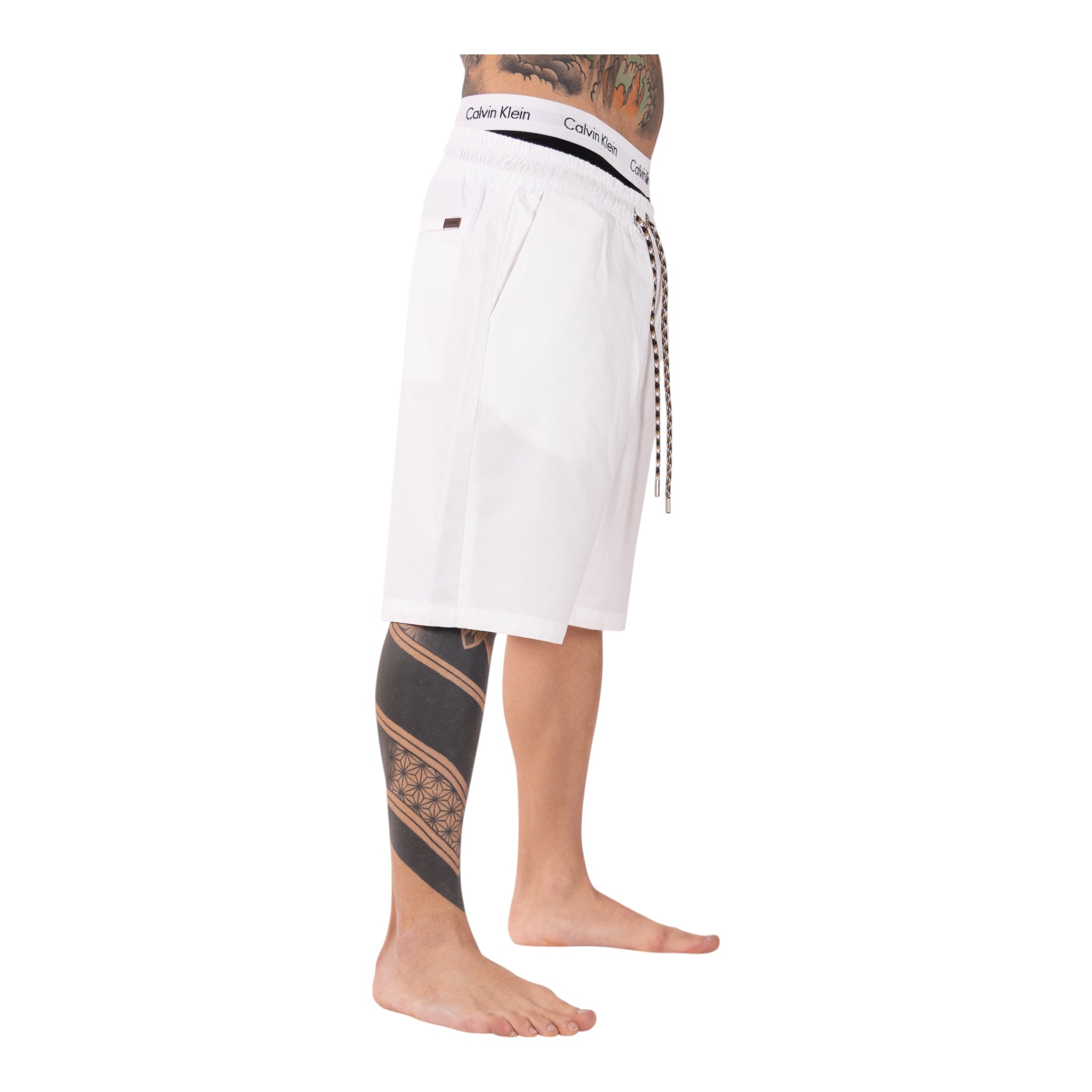 Short Con Elastico In Cotone Manu Bianco Soldier