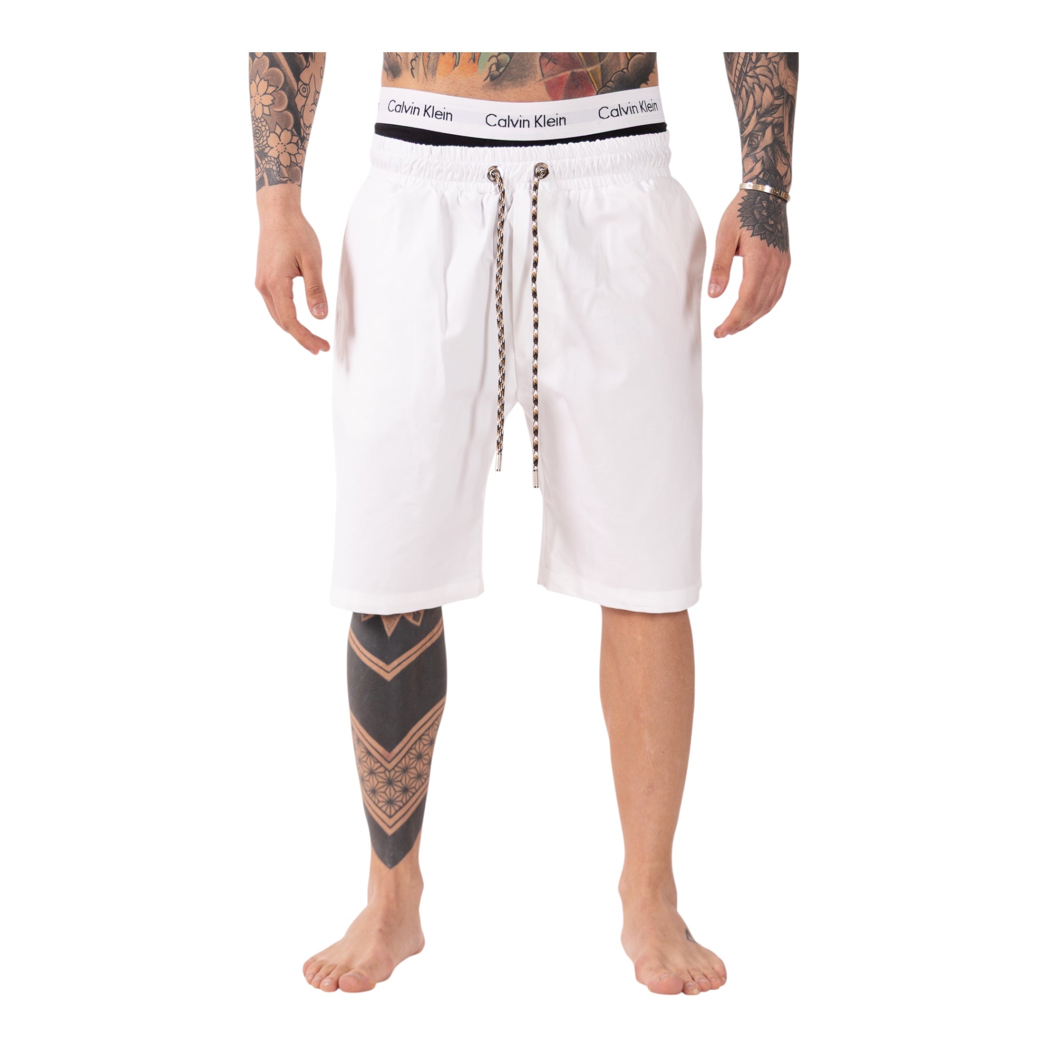 Short Con Elastico In Cotone Manu Bianco Soldier