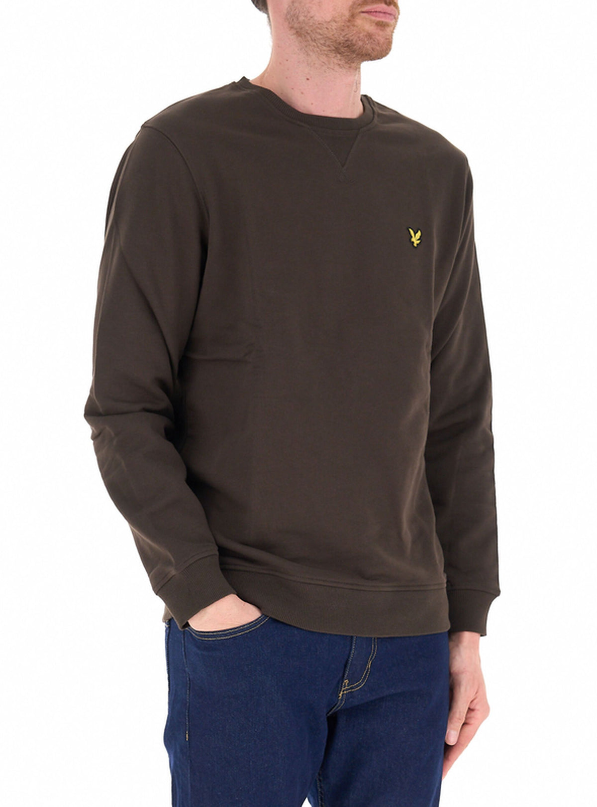 Felpa uomo Lyle & Scott Crew Neck Brushback Ebony ML1131V/Y176 - foto 3