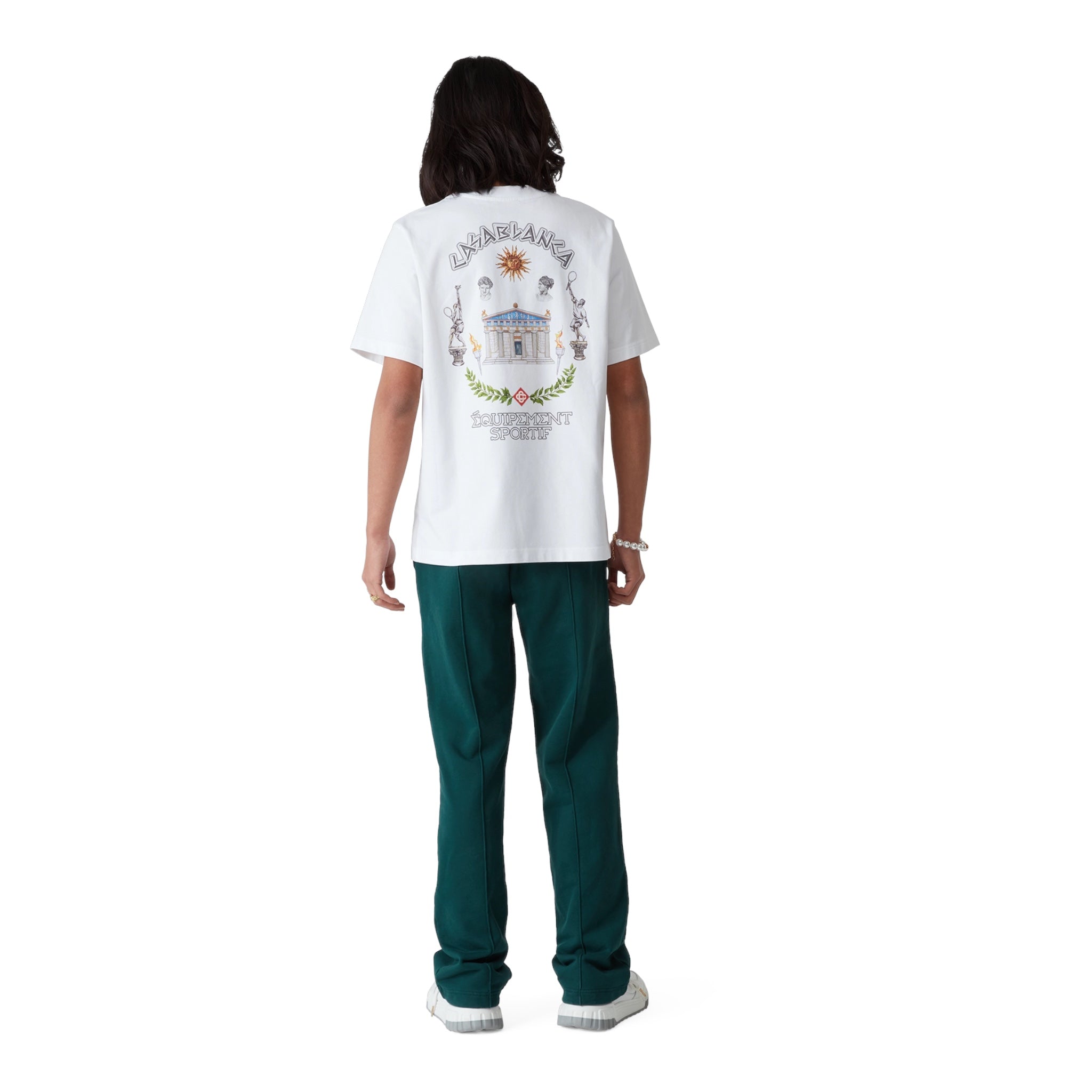 T-Shirt Le Temple Du Sport Printed Bianca MPS25JTS00108 Casablanca