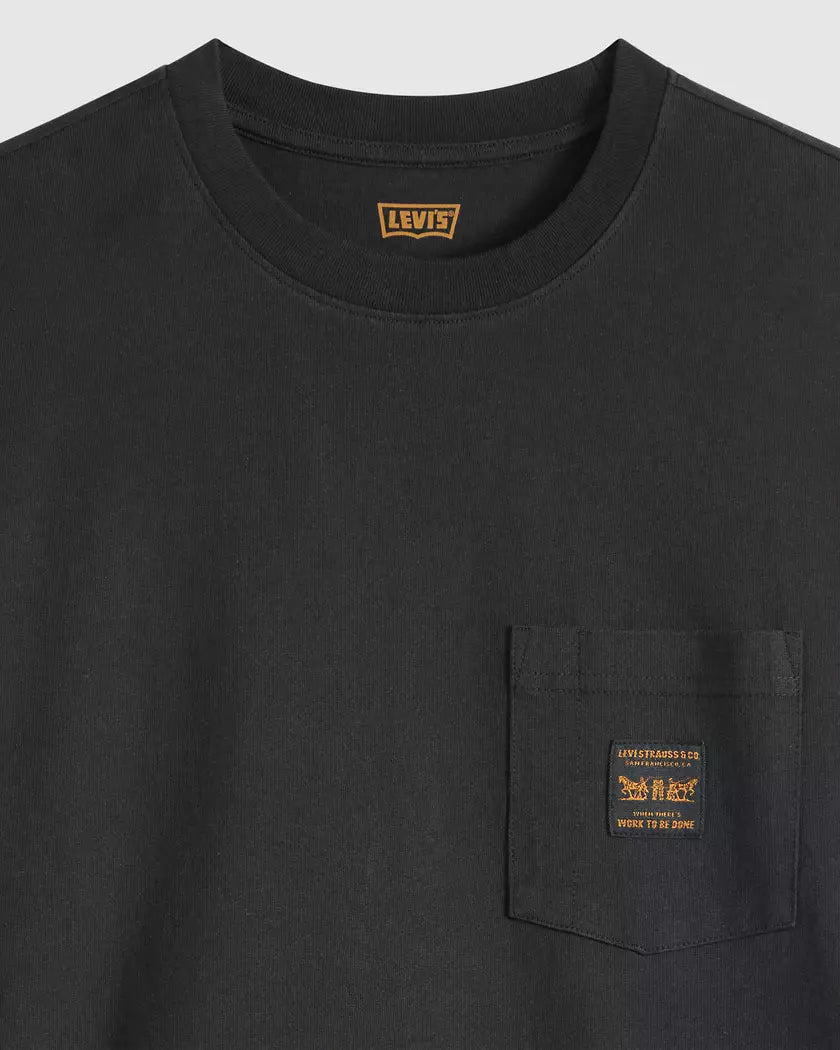 T-Shirt Levi's Workwear Pocket Tee Jet Black Nero 008AB0009